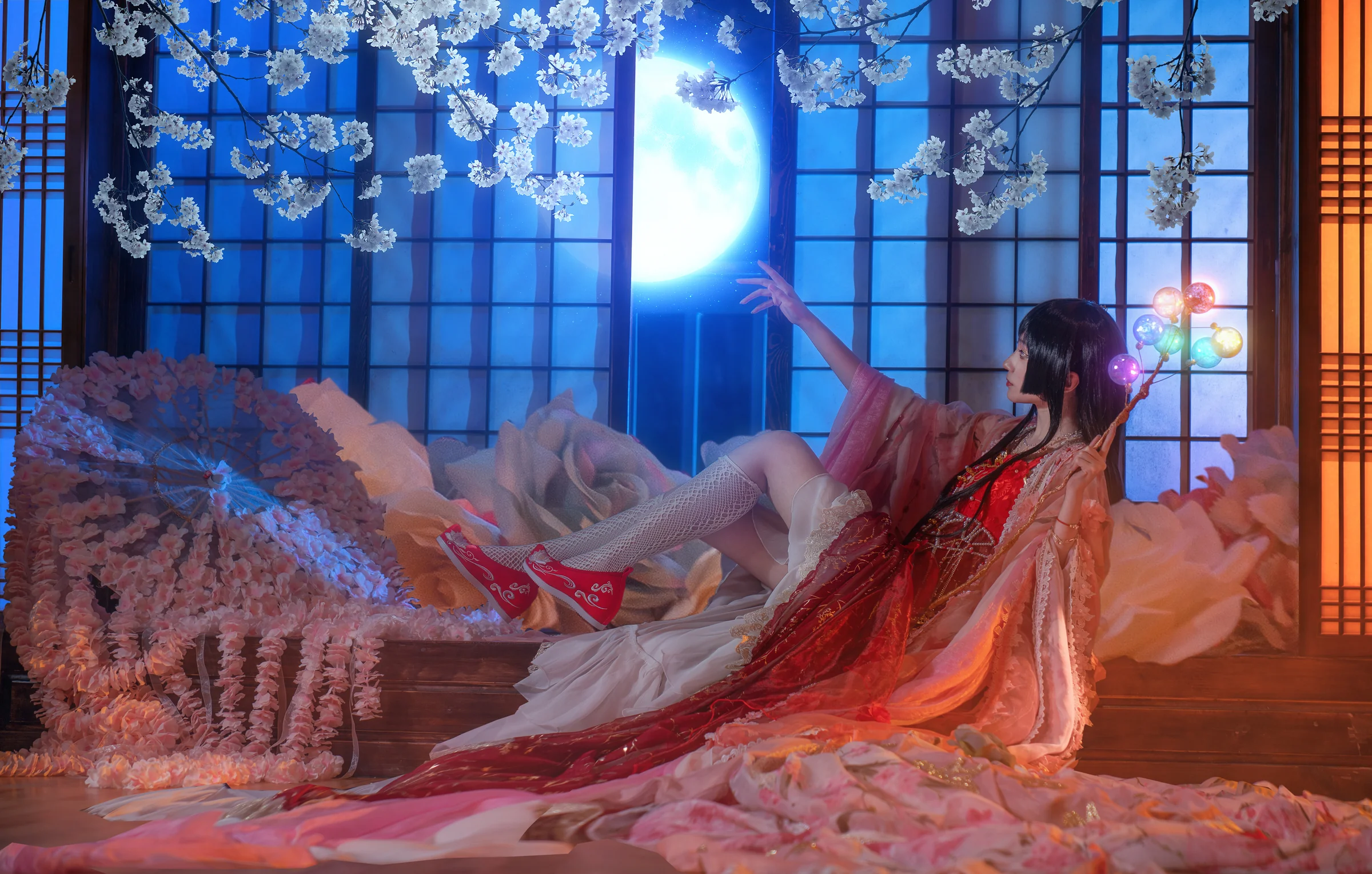 东方project蓬莱山辉夜COS写真