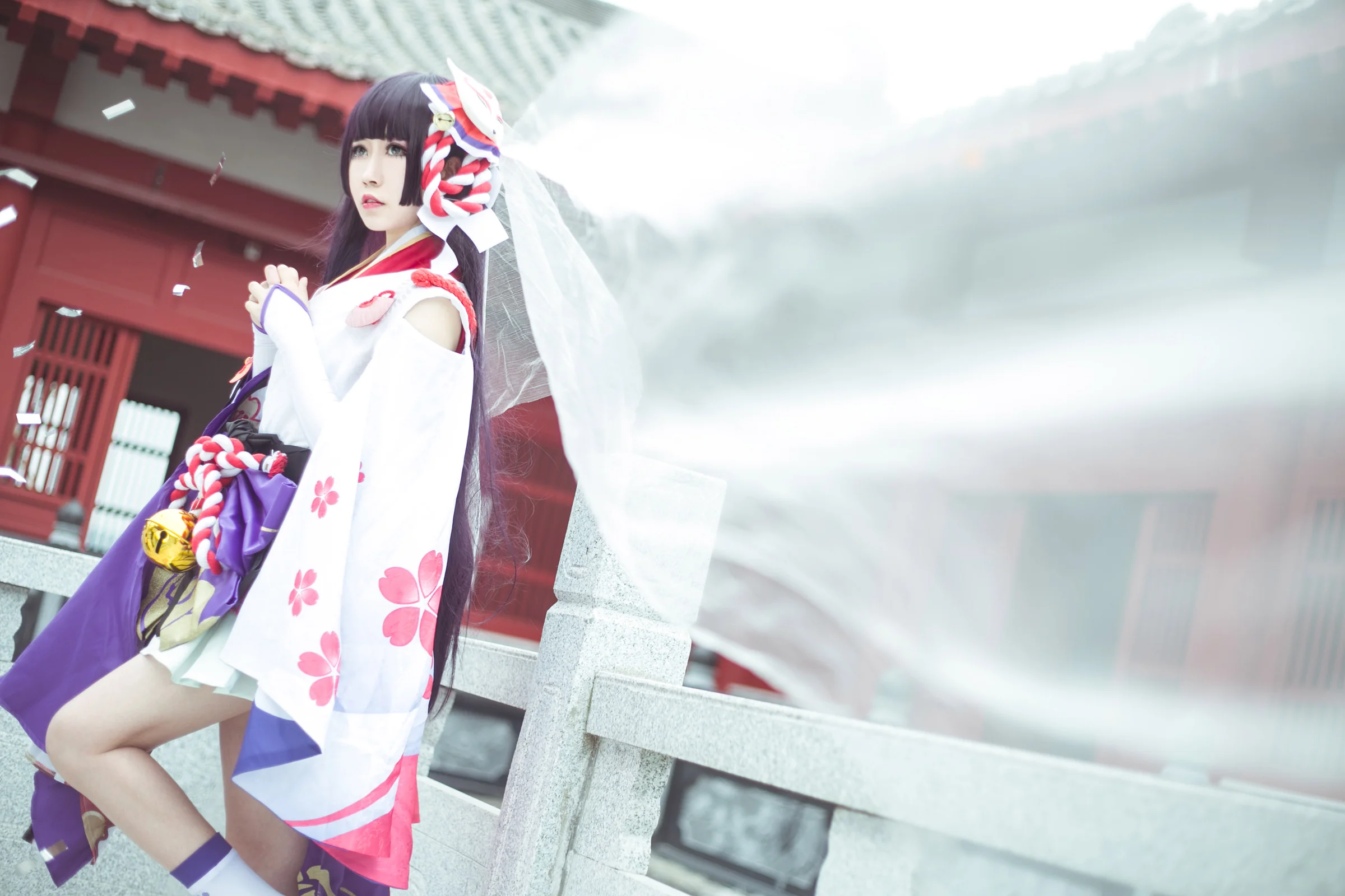 【阴阳师雪女】残雪COS写真