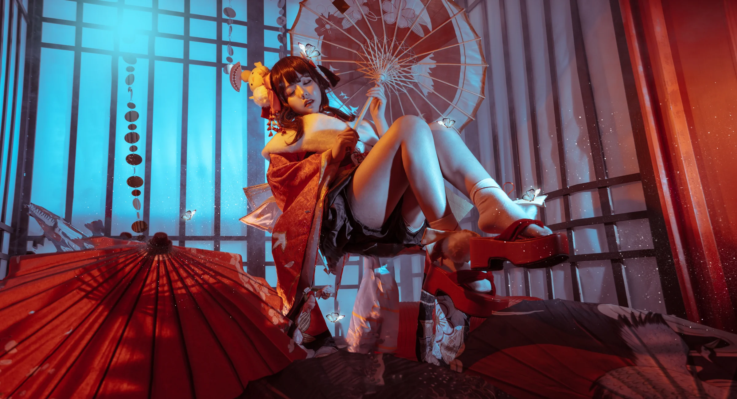 《阴阳师》神乐莺燕鸣樱皮肤COS写真