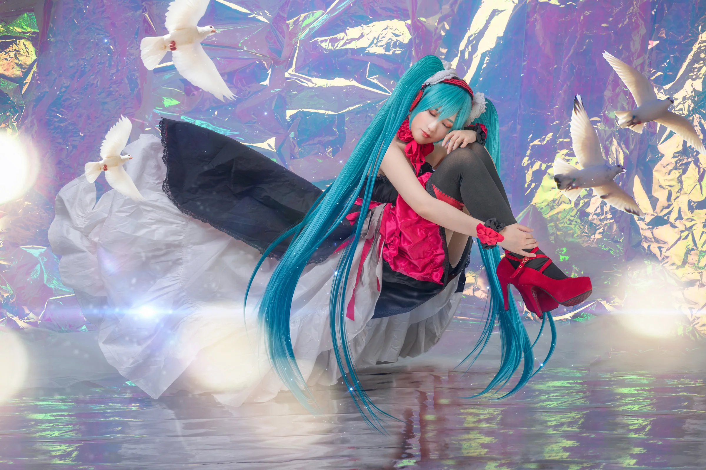 VOCALOID初音未来第七龙神miku联动COS写真