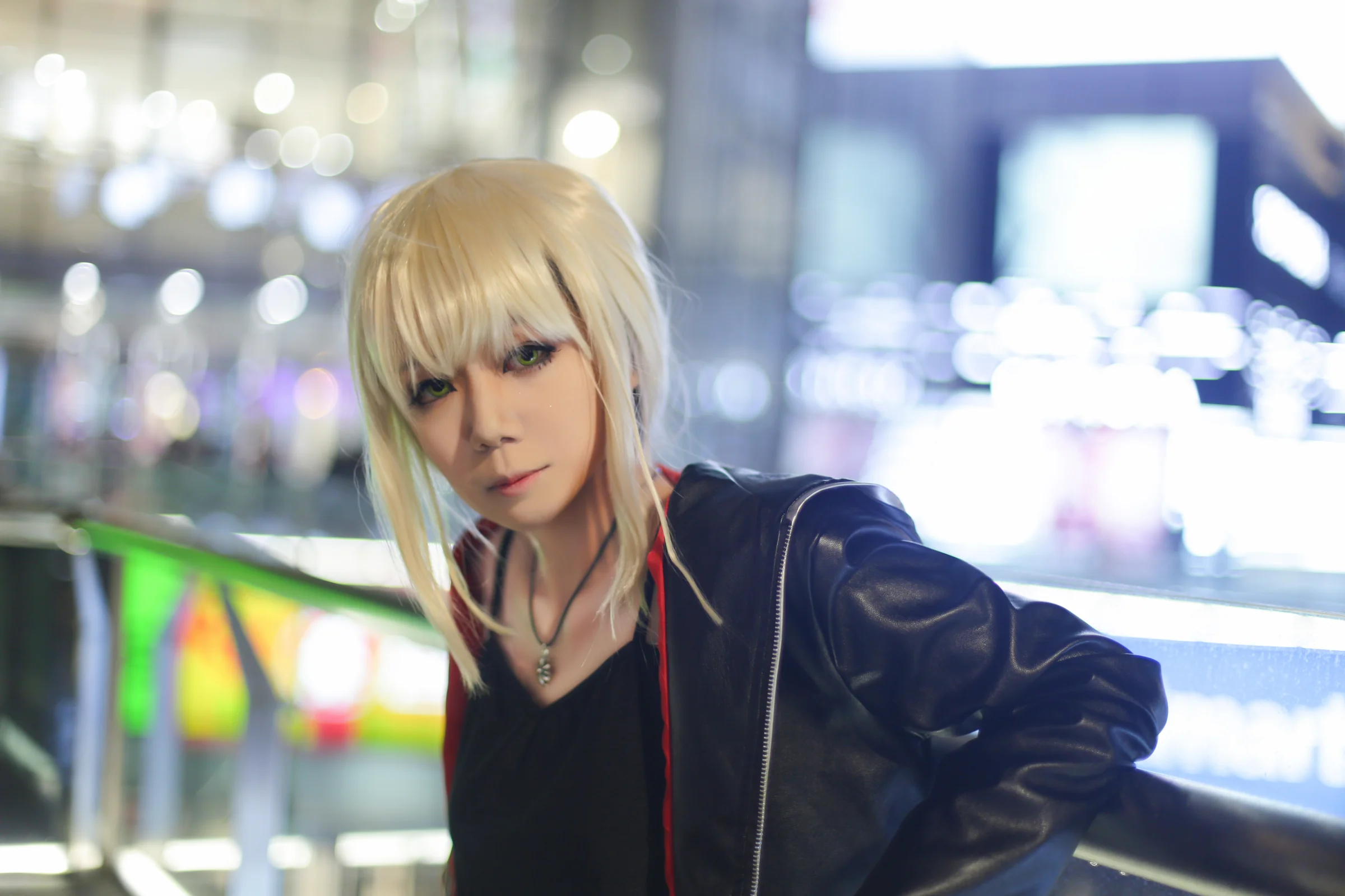 fgo 新宿黑saber COS写真