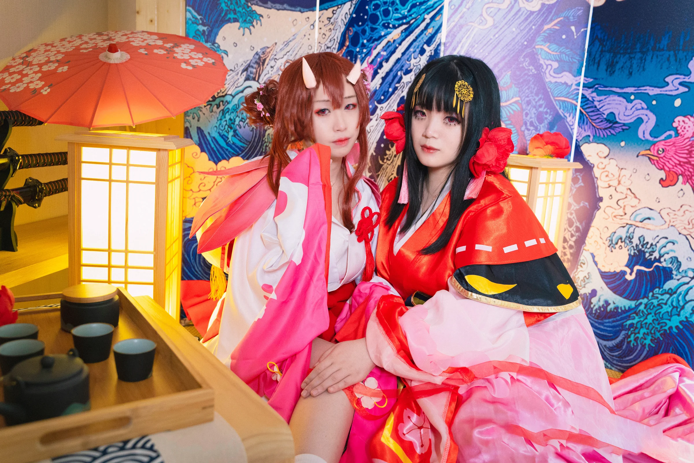 阴阳师 樱花妖桃花妖COS写真