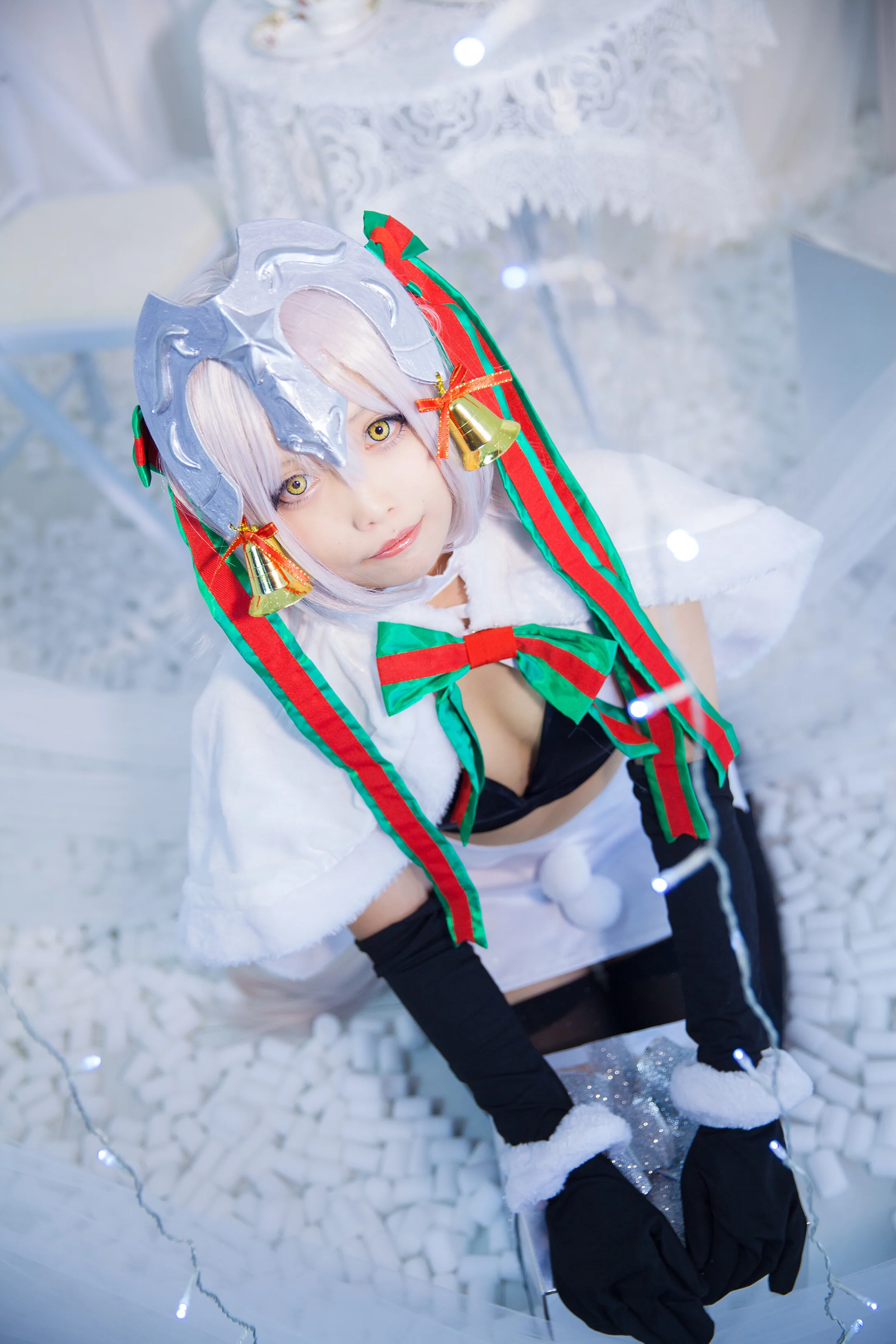 fate grand order 圣诞幼贞德lily COS写真