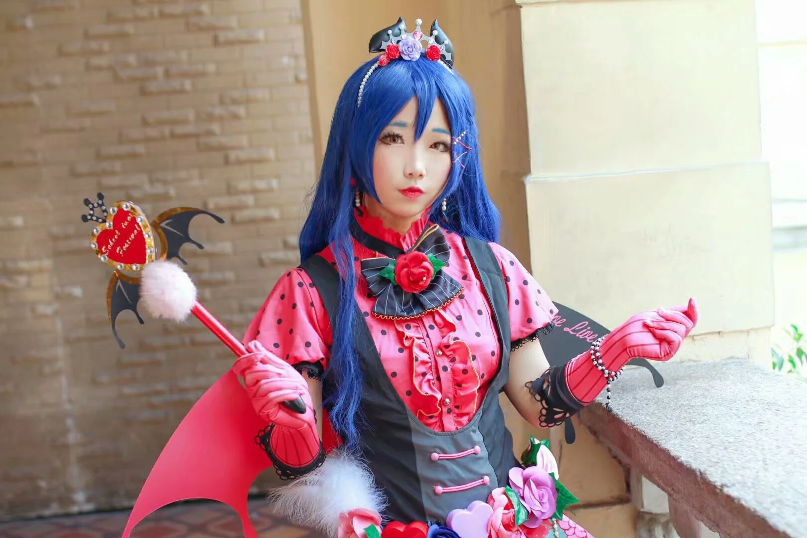 Love Live !园田海未COS写真，小恶魔要来偷走你的心哟