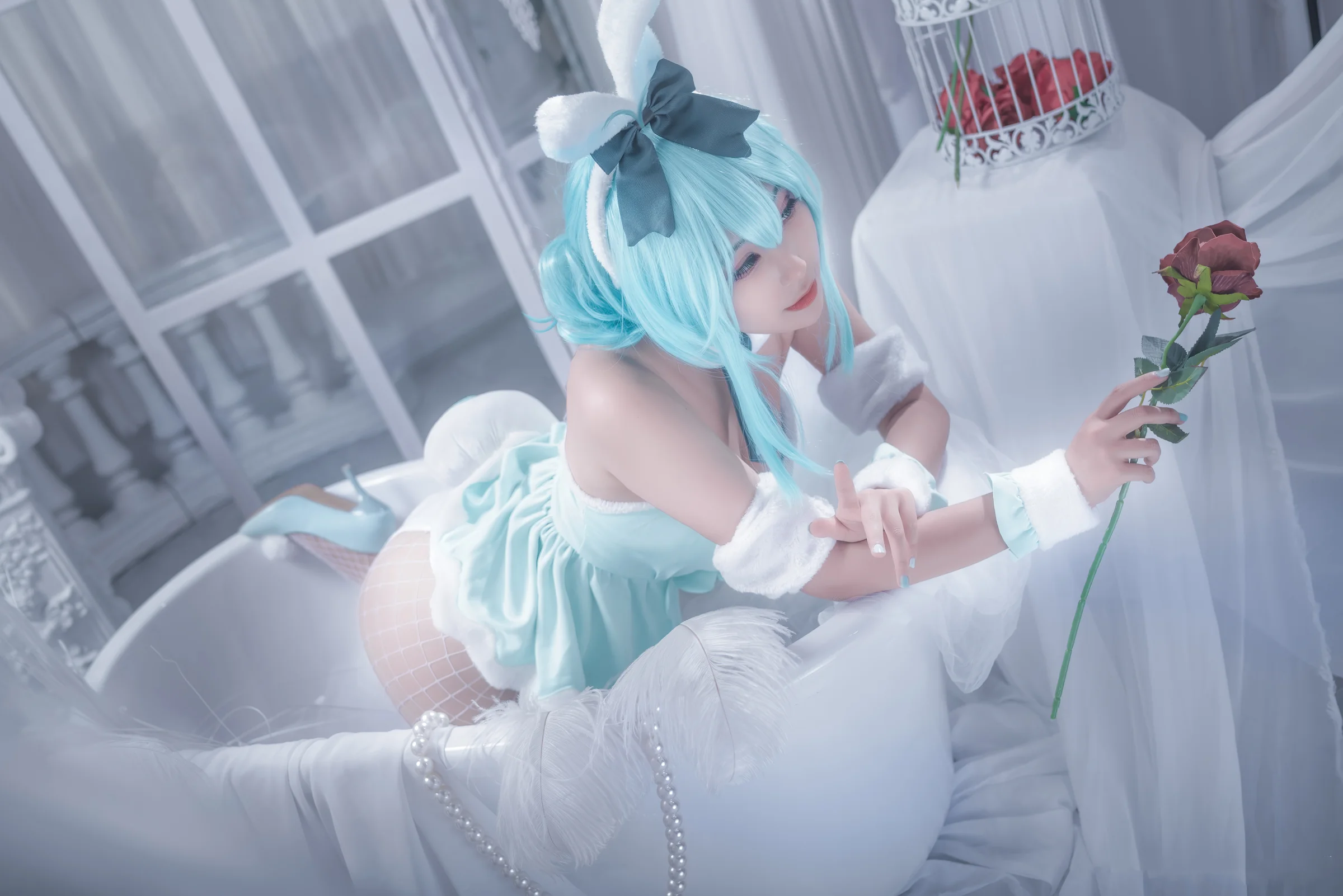 初音白兔COS写真