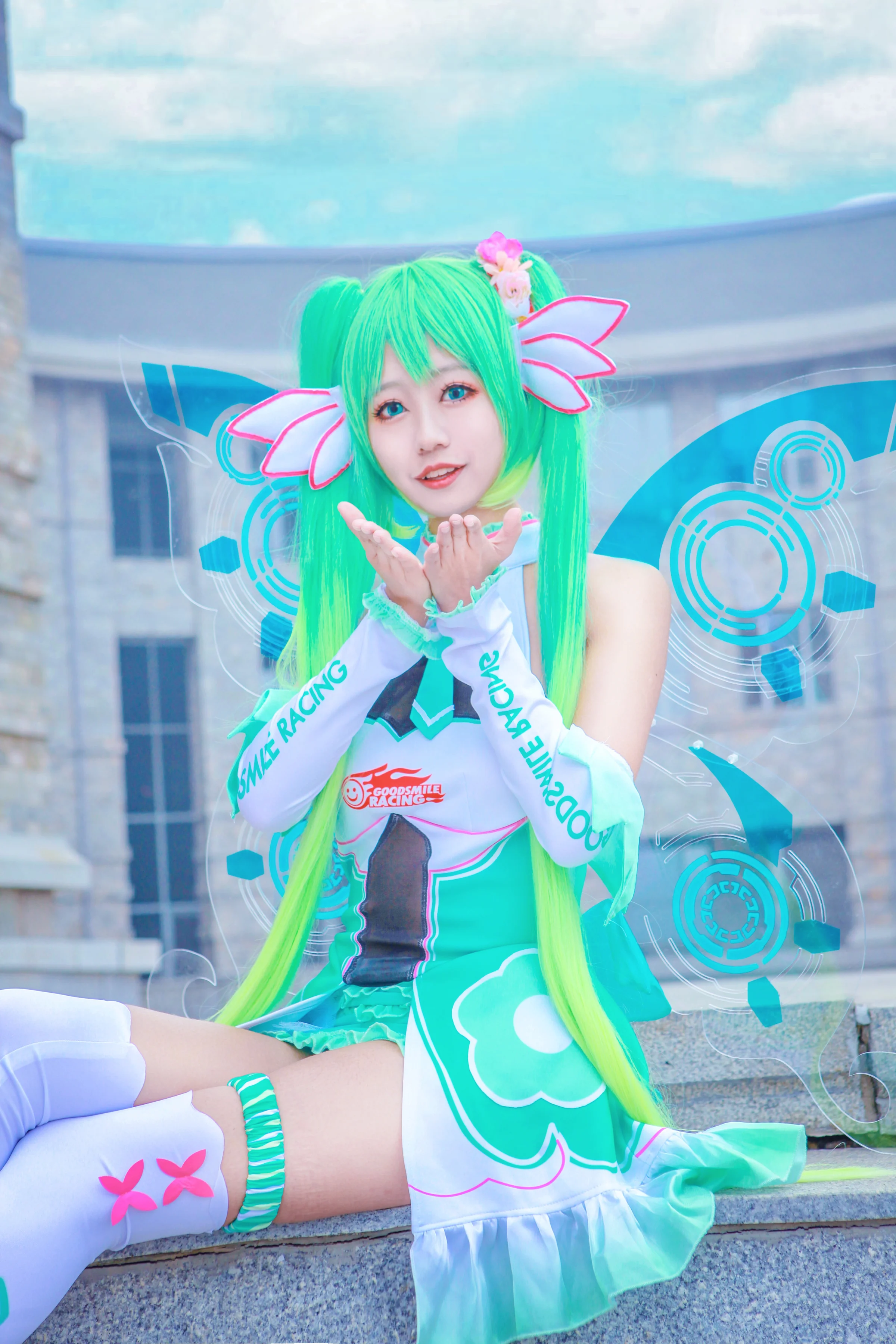 MIKU赛车娘COS写真