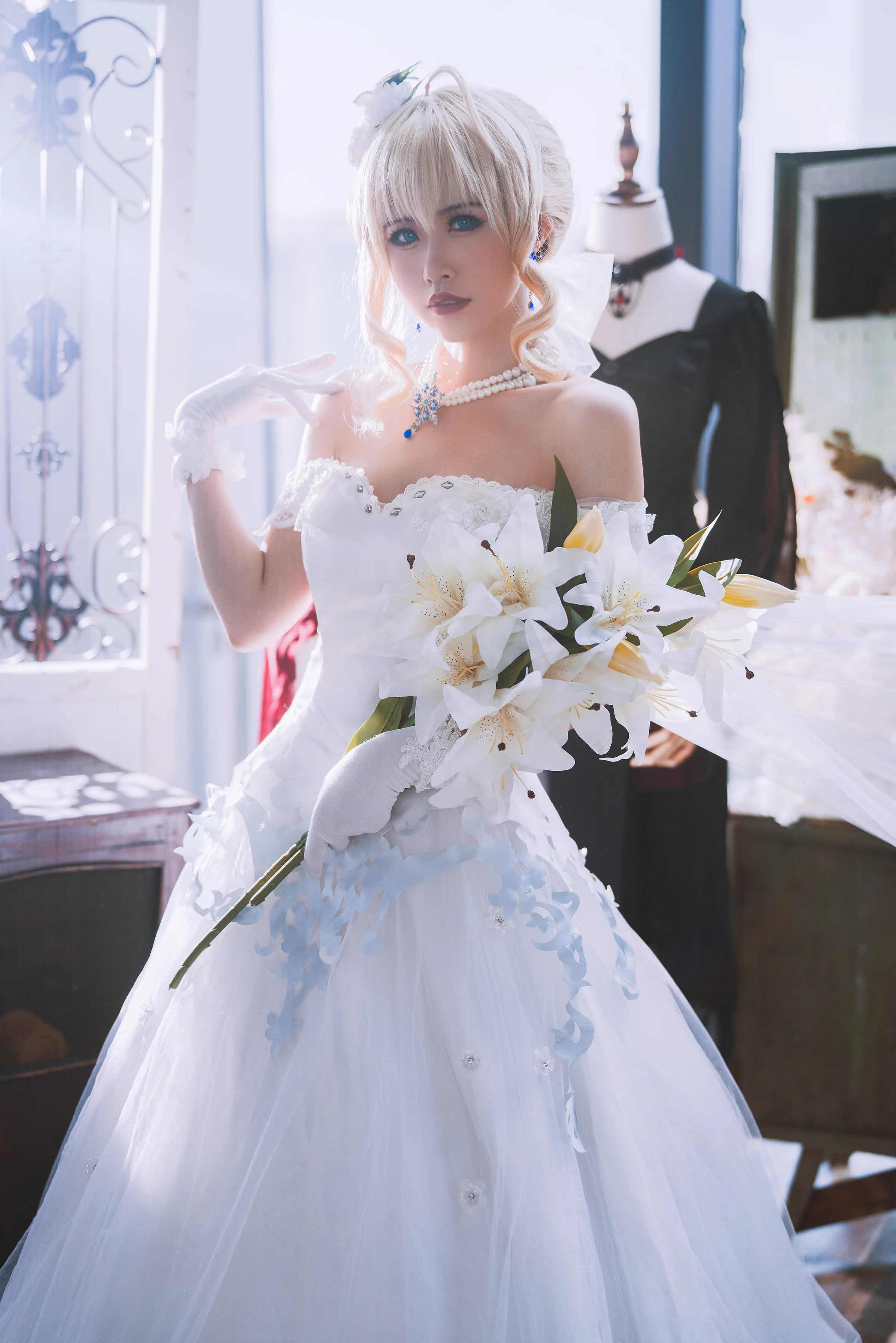 《fate》saber阿瓦隆COS写真