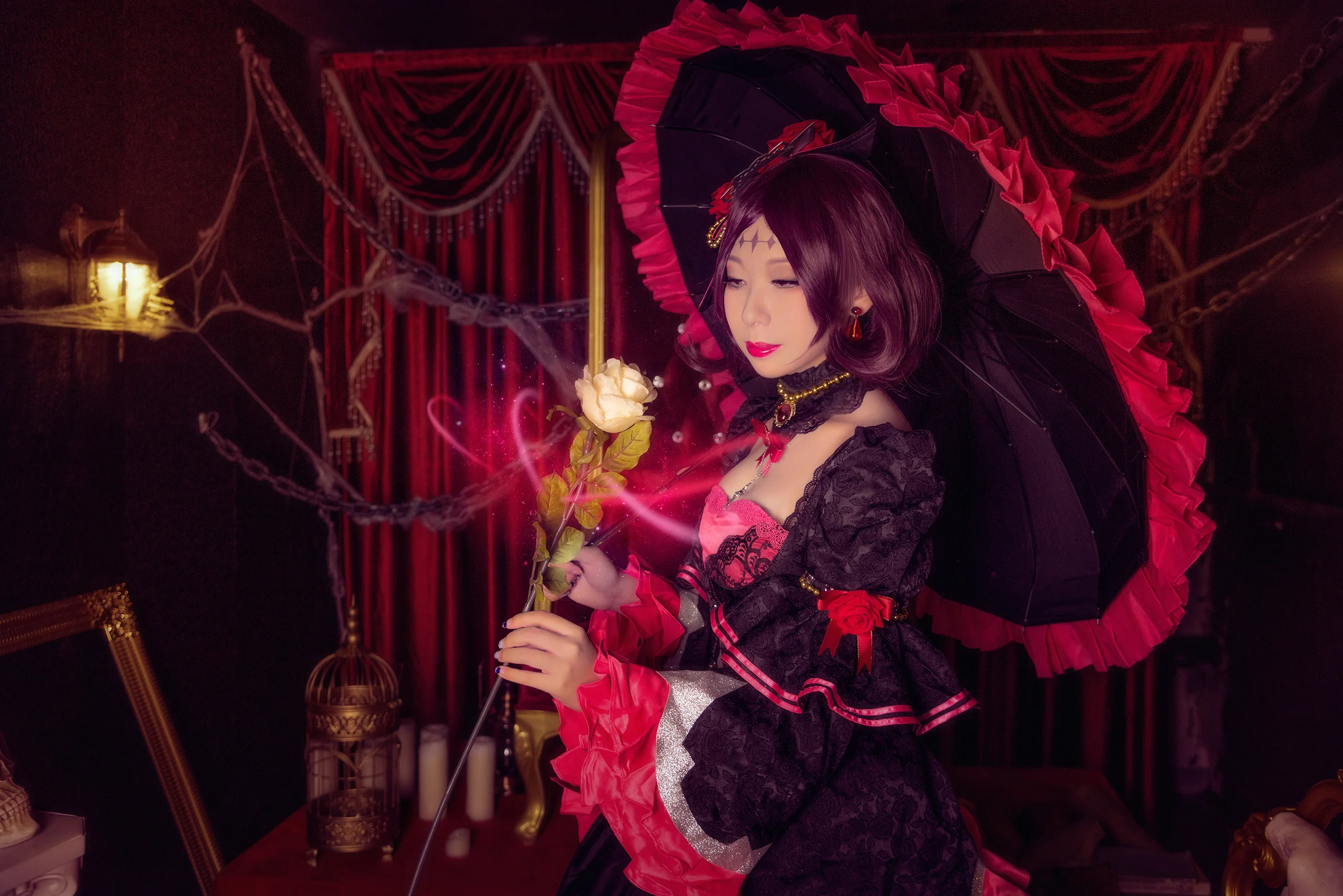 王者荣耀露娜哥特玫瑰COS写真