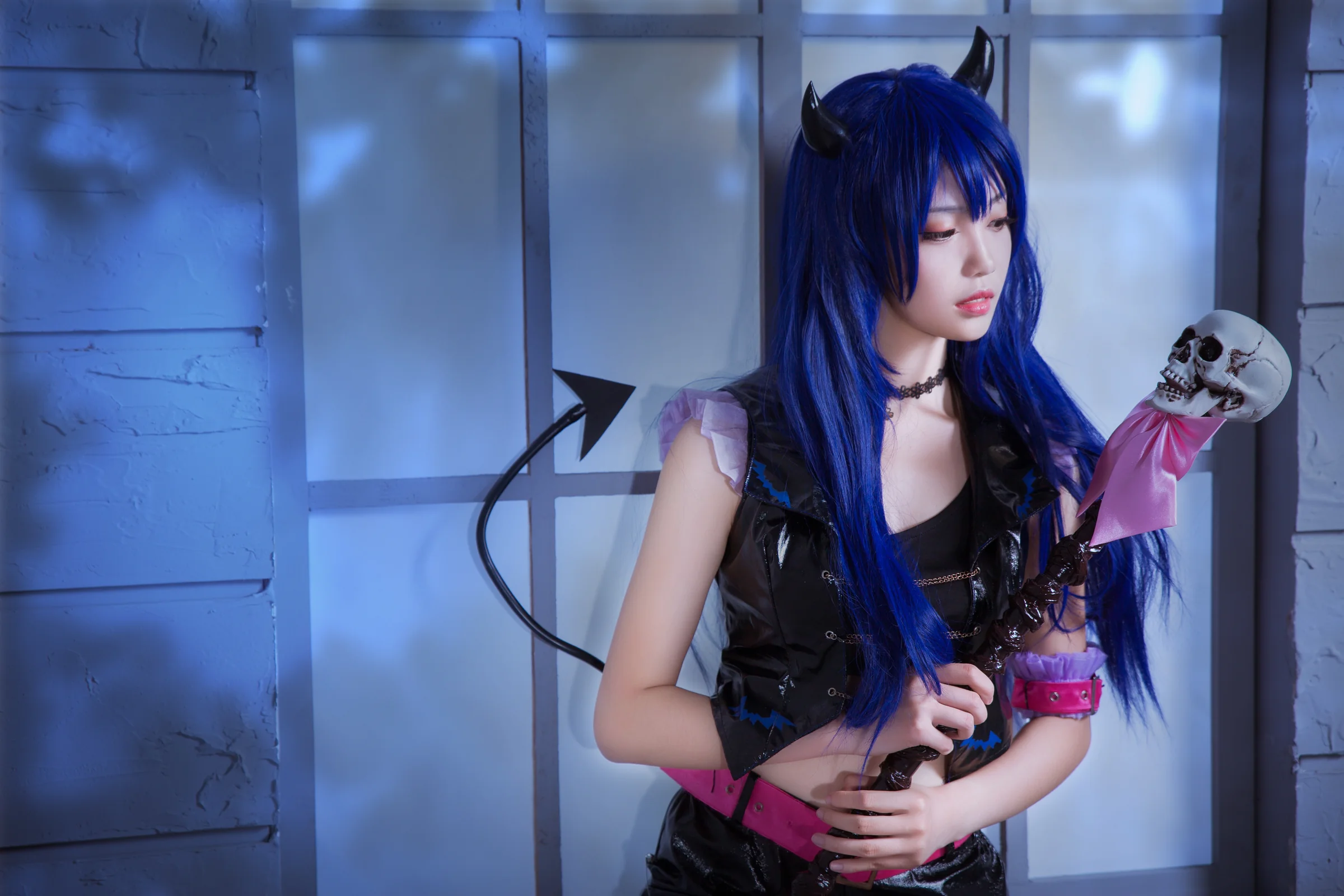 Lovelive 同人恶魔海未COS写真