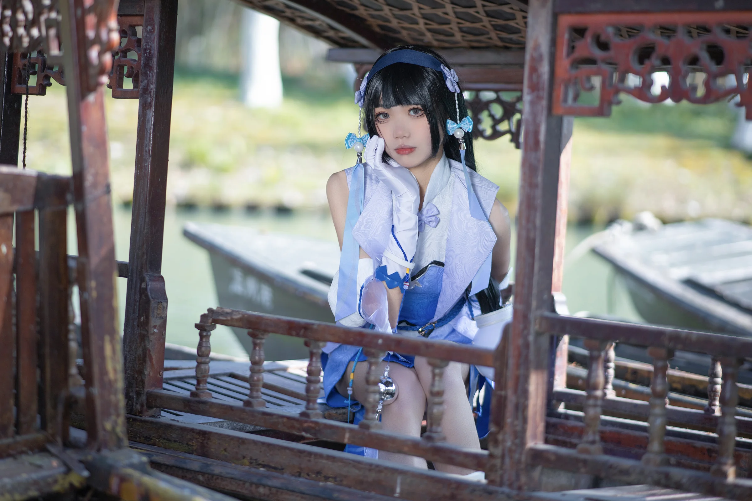 《王者荣耀》西施COS写真，少女怎么会拒绝珍贵的宝藏呢