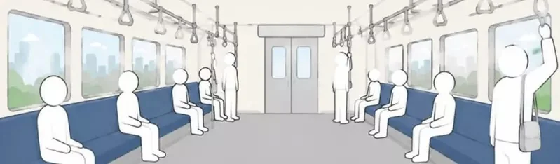 日本網友質疑《電車座位為什麼不擺在中間》從此就不用顧慮別人的視線了｜高清图片集