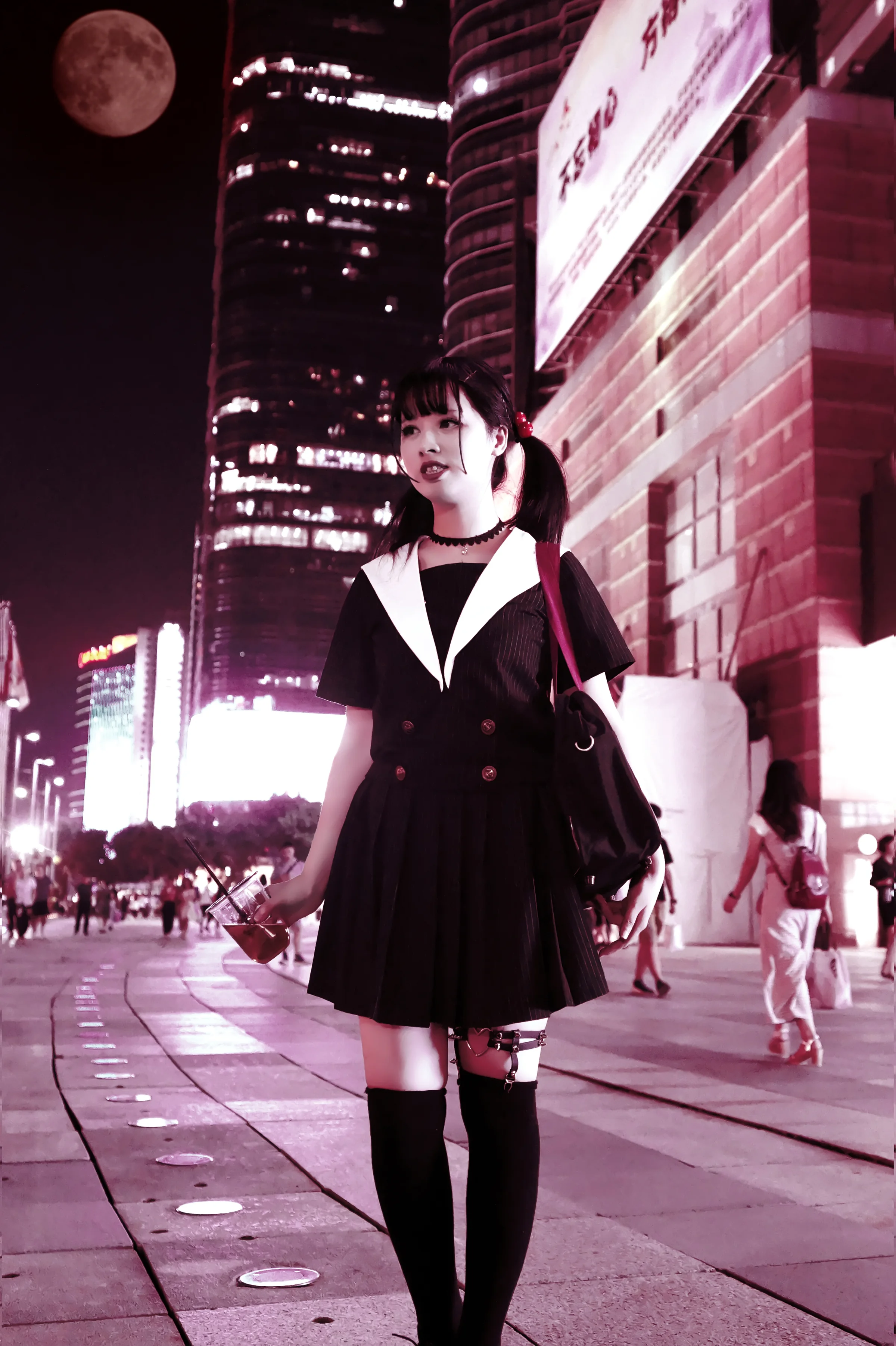 预热万圣节 ~恶魔系JK制服街拍｜高清图片集