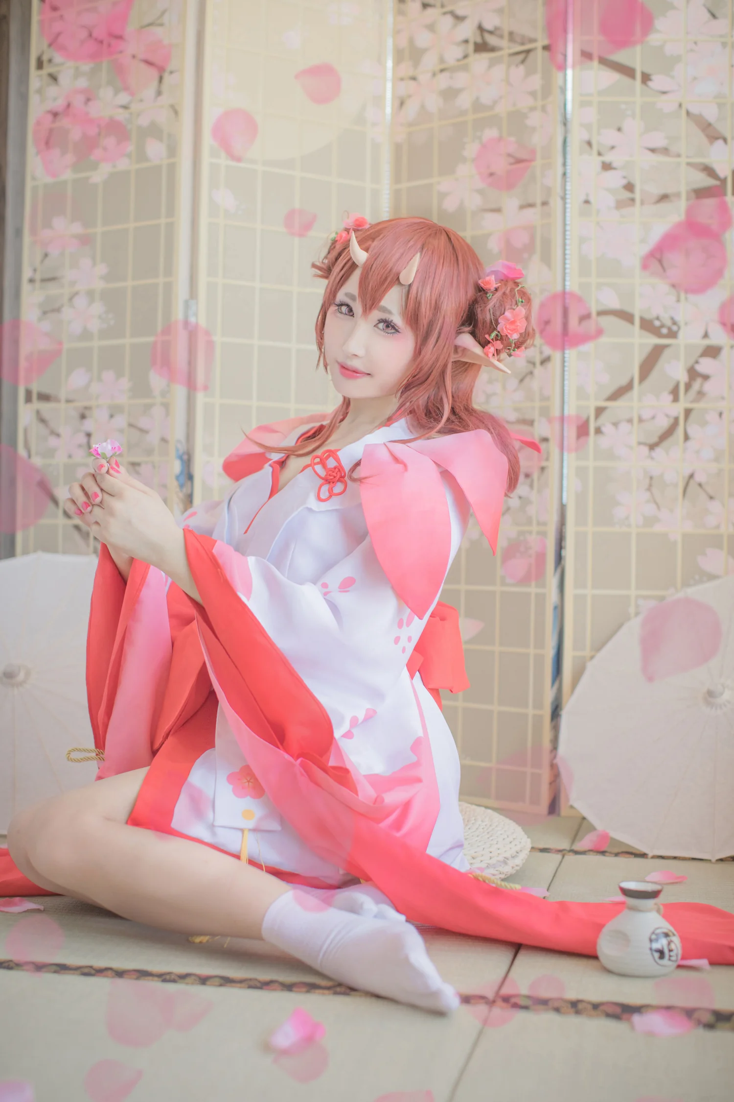 阴阳师手游 桃花妖COS写真