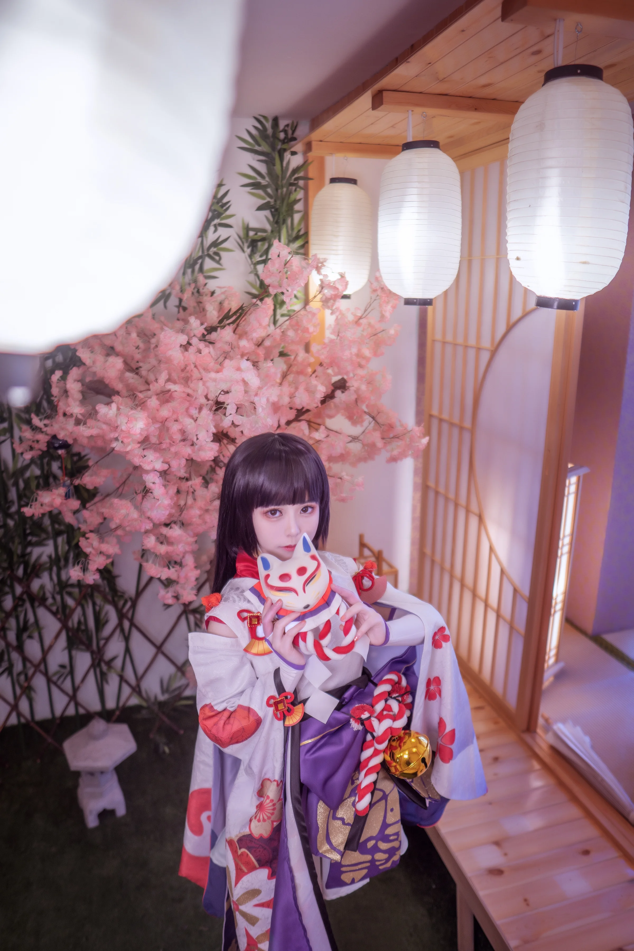 《阴阳师》雪女月见之樱COS写真