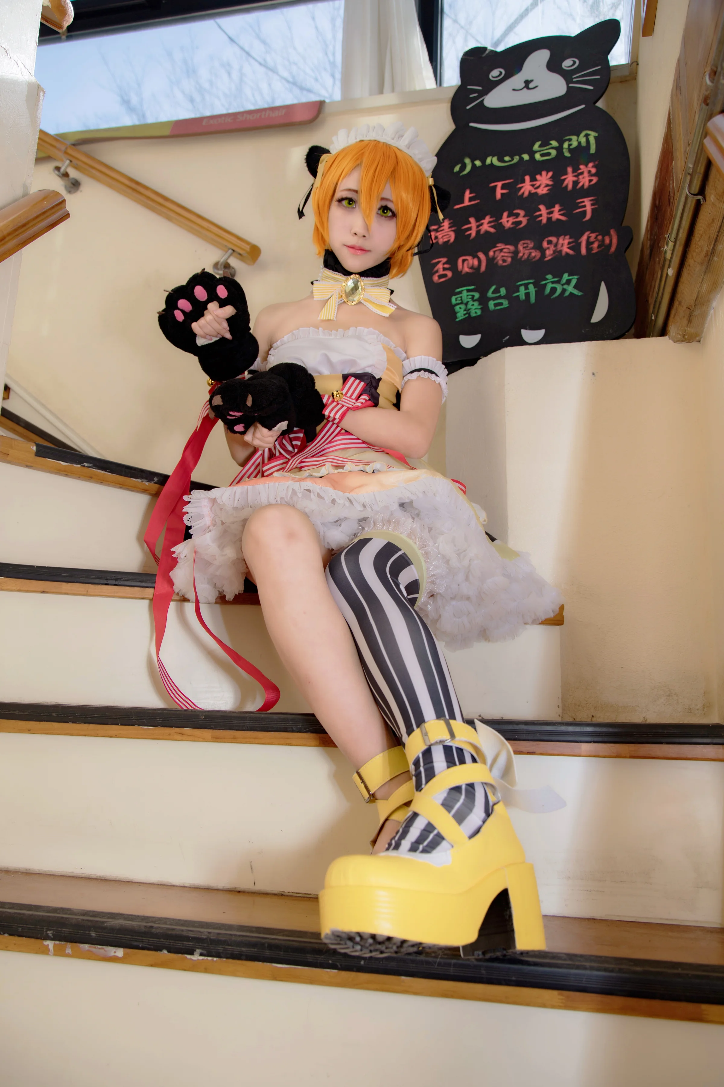 lovelive星空凛情人节女仆COS写真