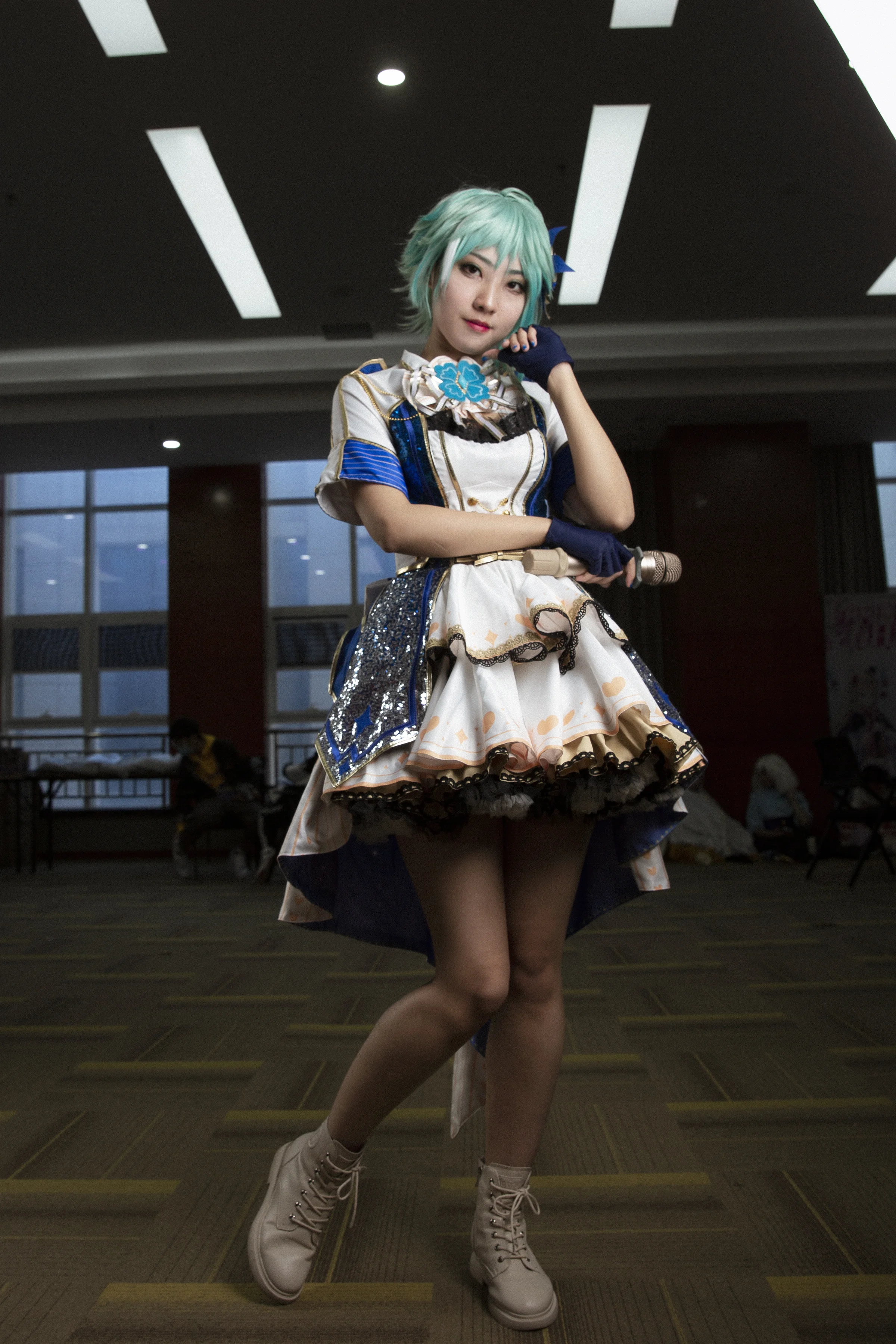 战斗吧歌姬！墨汐pre-star打歌服COS写真