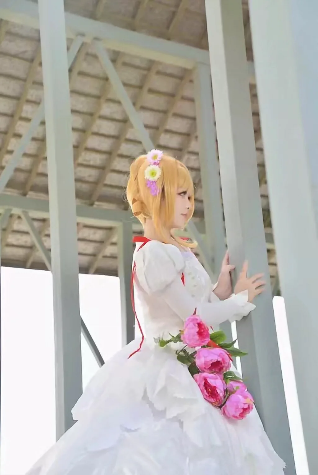 百变少女樱 樱狼花嫁COS写真