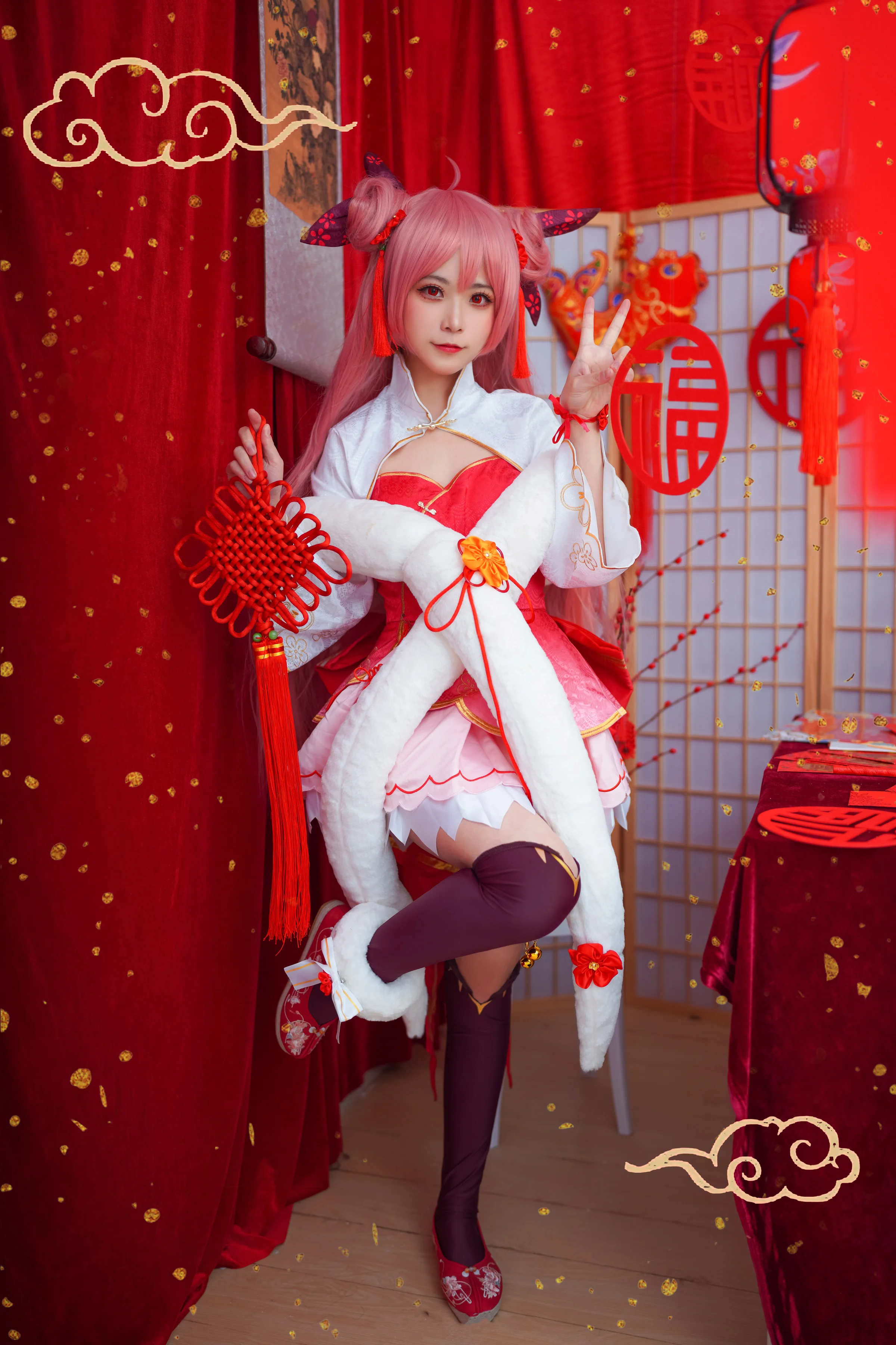 《约会大作战》五河琴里 新年旗袍COS写真