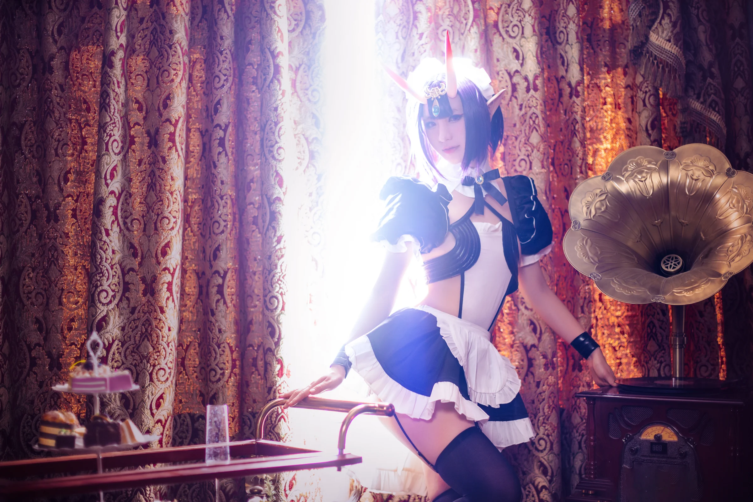 fate/grand order 酒吞童子女仆COS写真