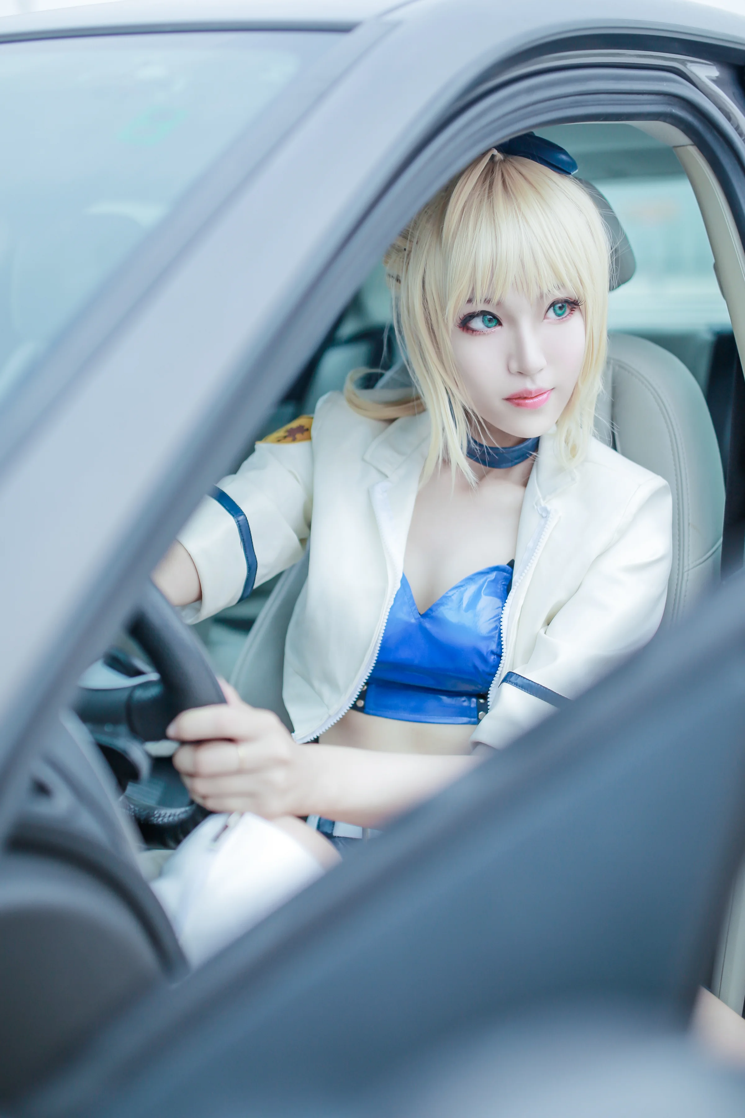 fate saber 赛车娘COS写真