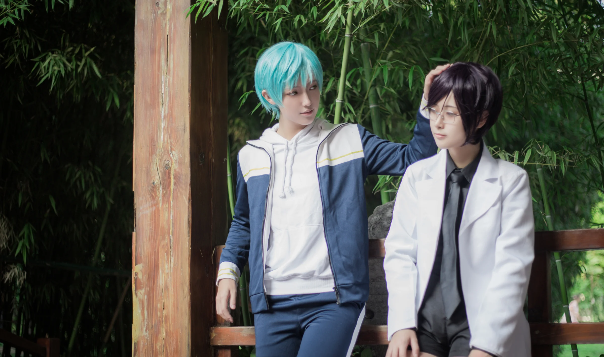 刀剑乱舞 一期一振x药研藤四郎內番COS写真