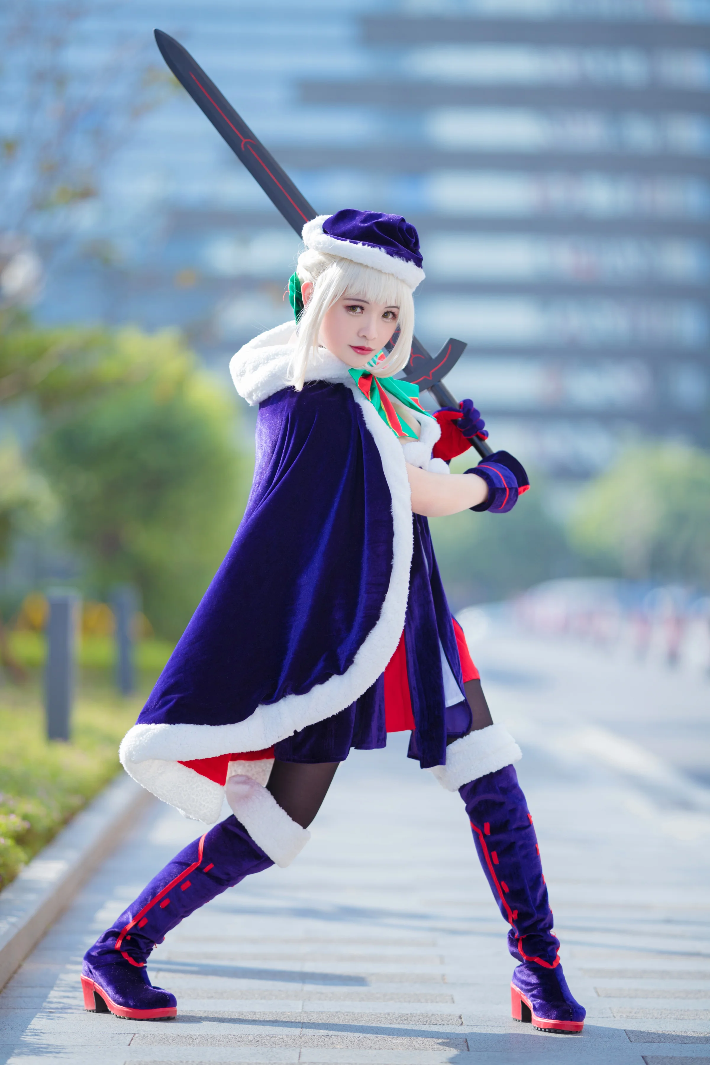 FGO 圣诞阿尔托利亚alter COS写真