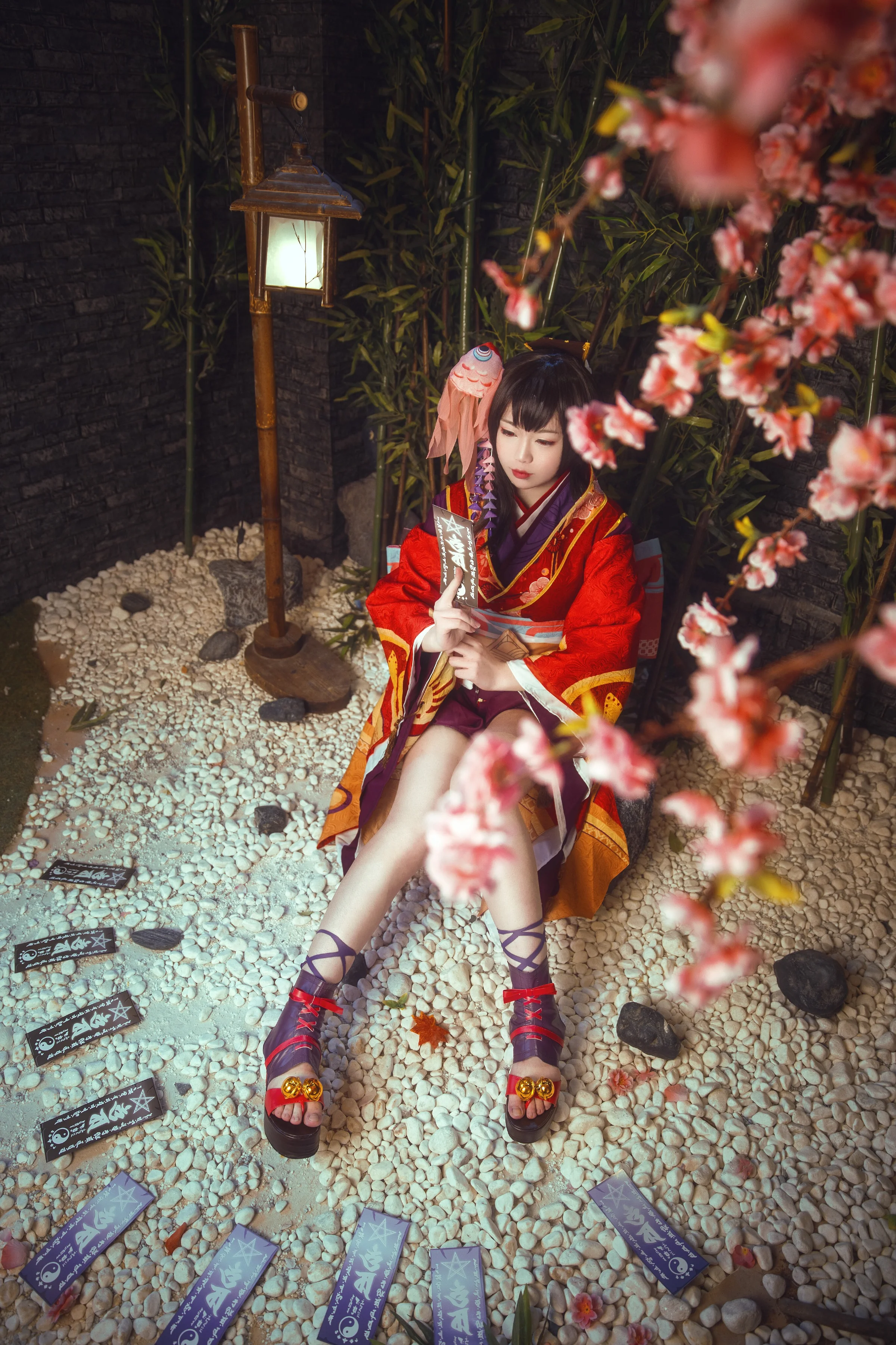 阴阳师神乐COS写真，最喜欢的神乐妹子