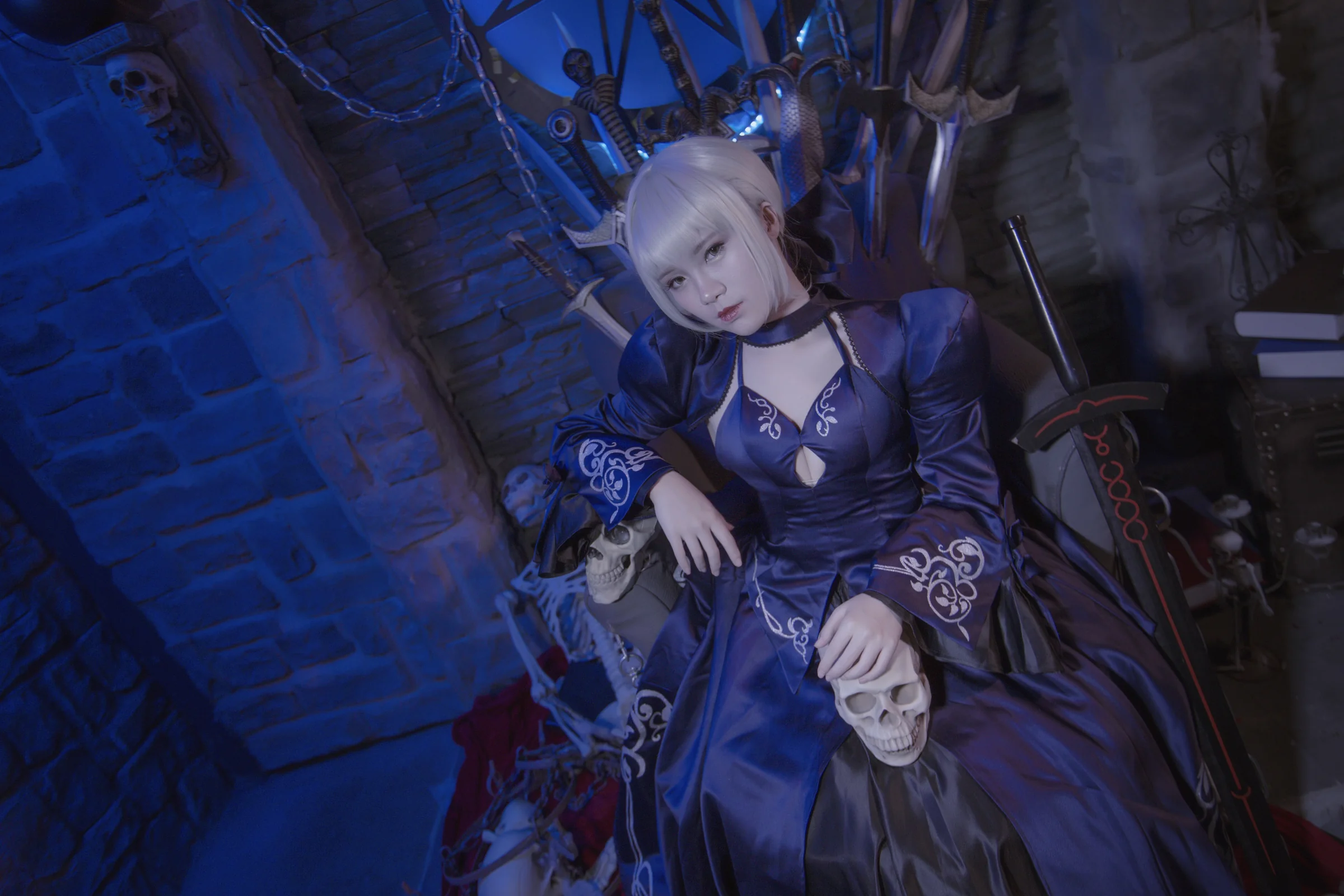 FGO黑saber礼服Ver. COS写真