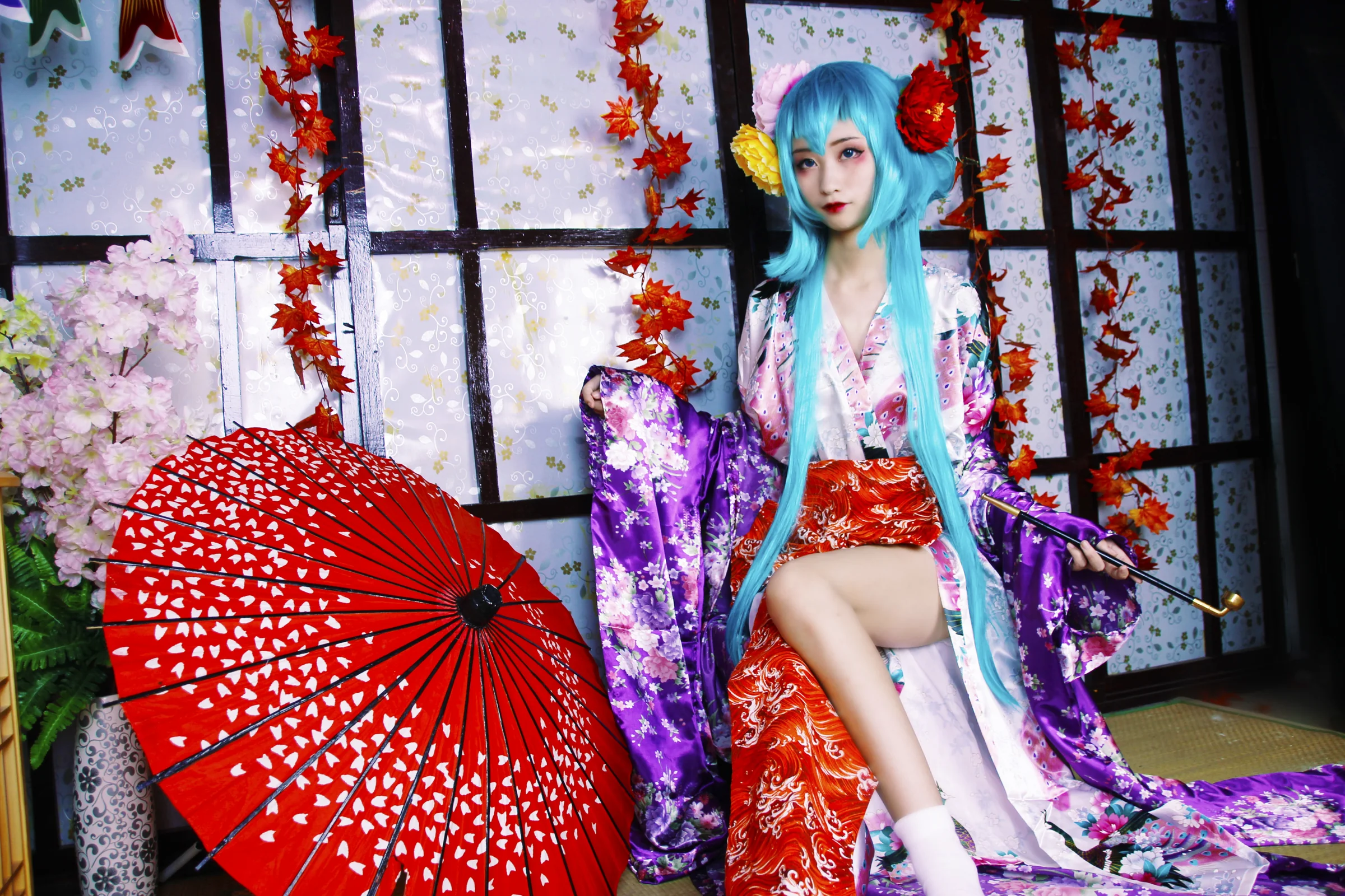 VOCALOID初音未来镜音铃雨梦楼 COS写真