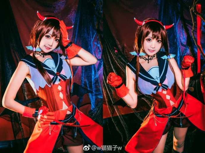 VOCALOID乐正绫恶魔COS写真
