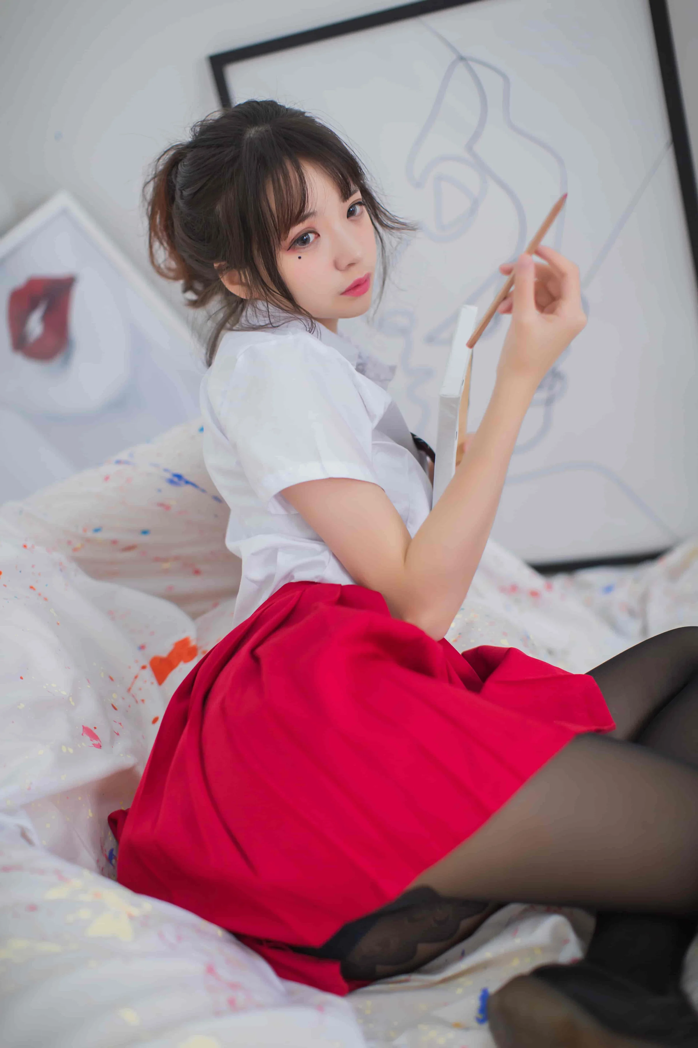 疯猫ss-画室jk[23P-172M]｜高清图片集