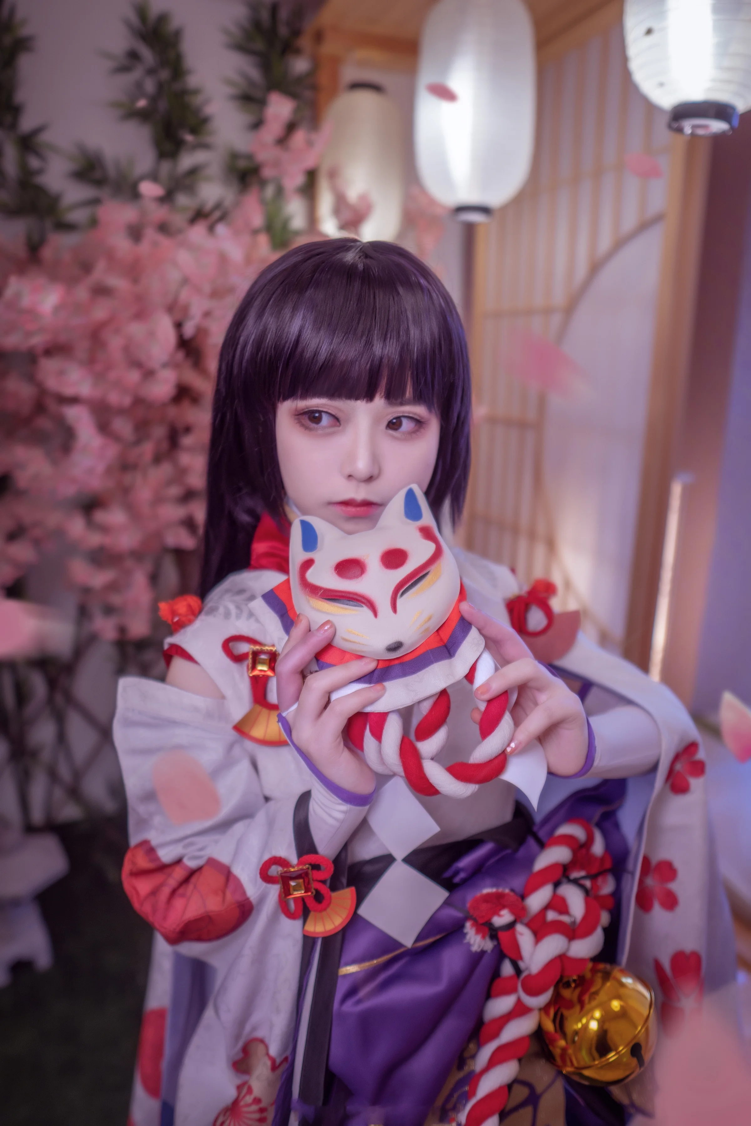 《阴阳师》雪女月见之樱COS写真