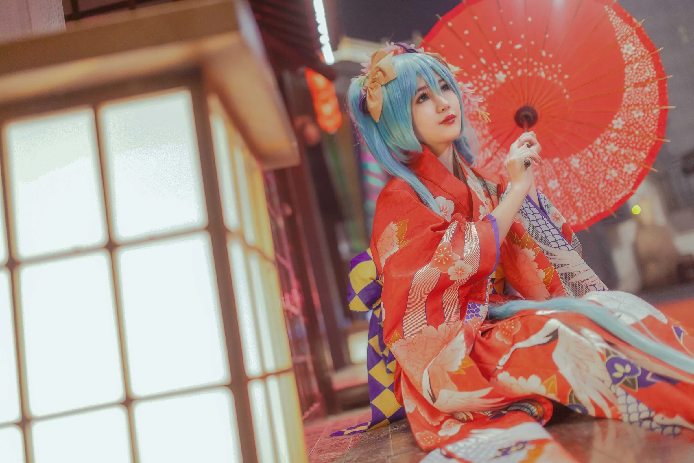 VOCALOID 初音花色衣COS写真