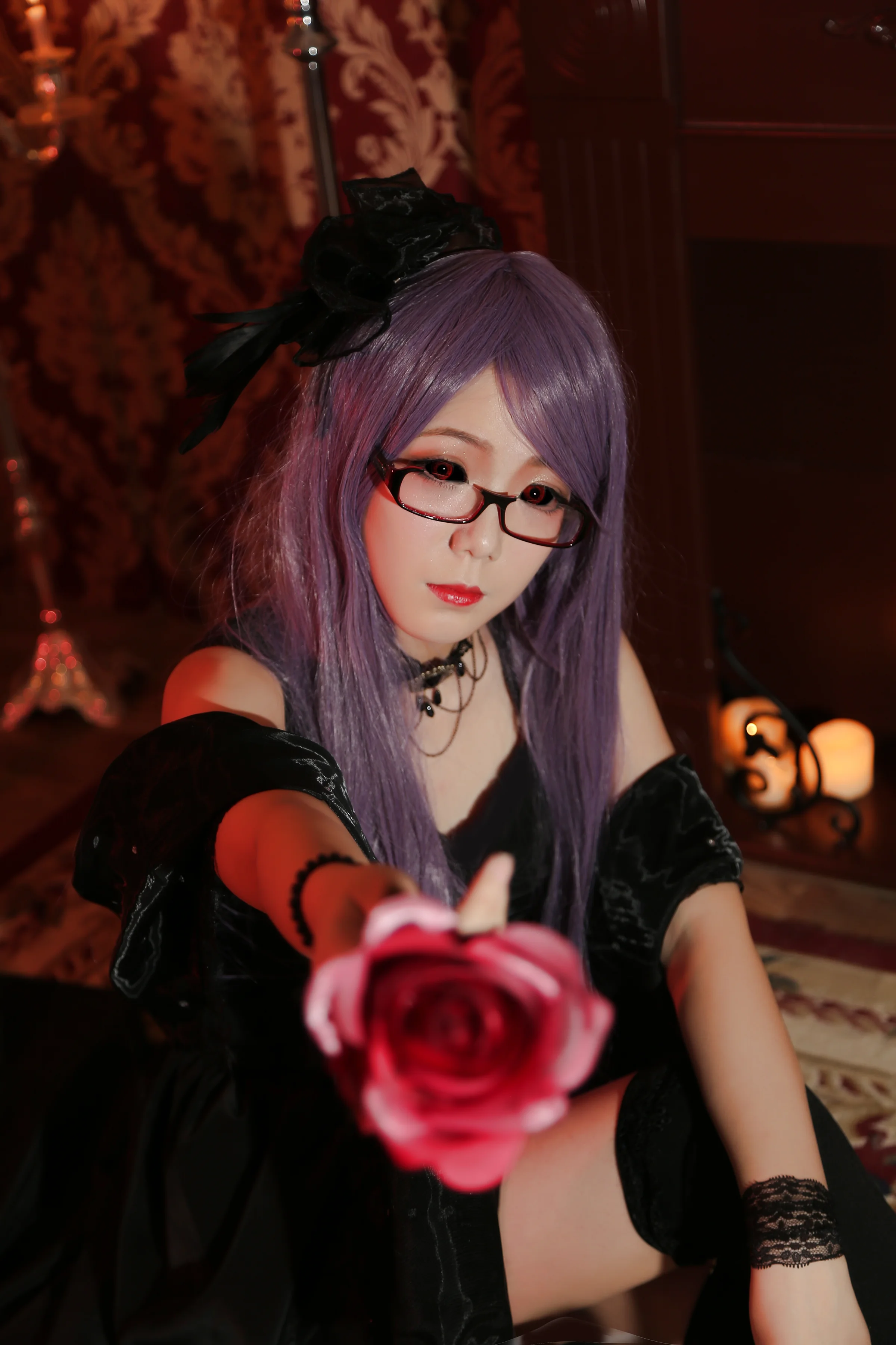 神代利世黑礼服COS写真