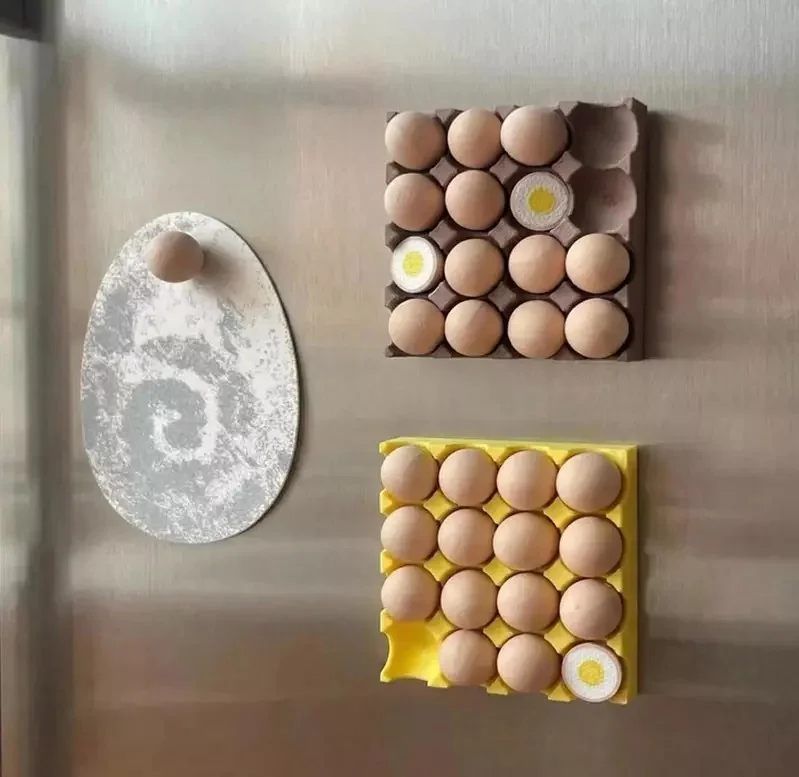《創意雞蛋造型冰箱貼磁鐵》感覺不僅有創意而且蛋蛋還可以個別拿出來｜高清图片集