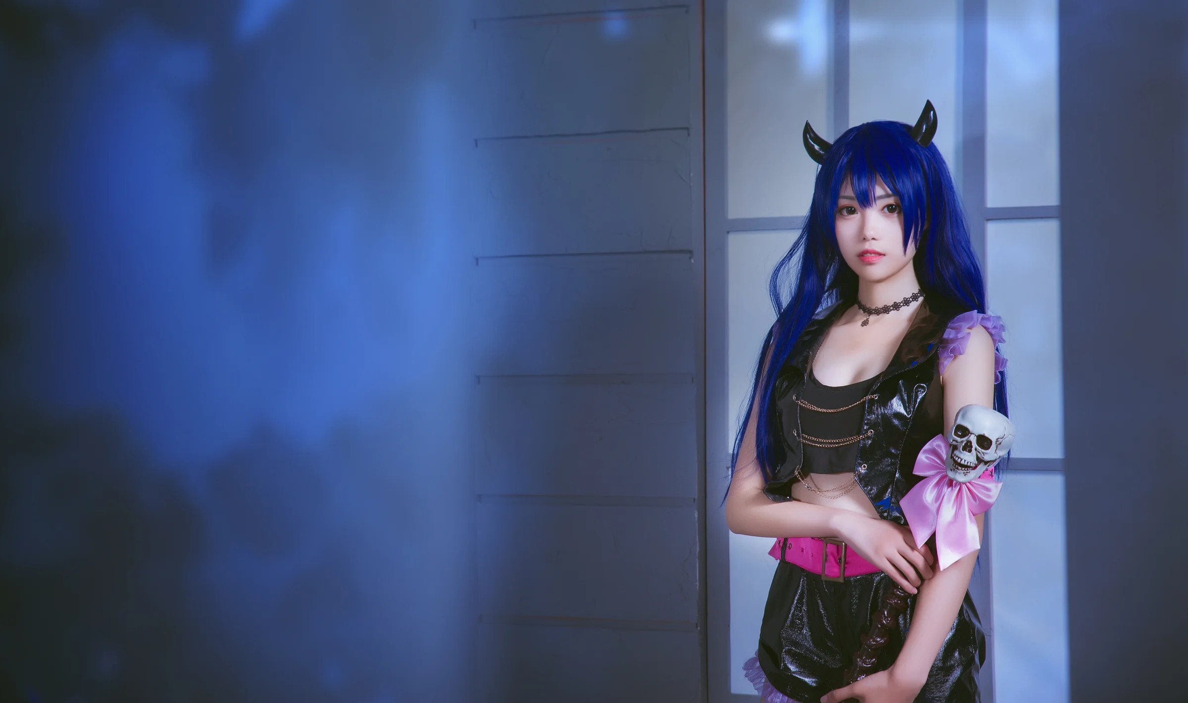 Lovelive 同人恶魔海未COS写真