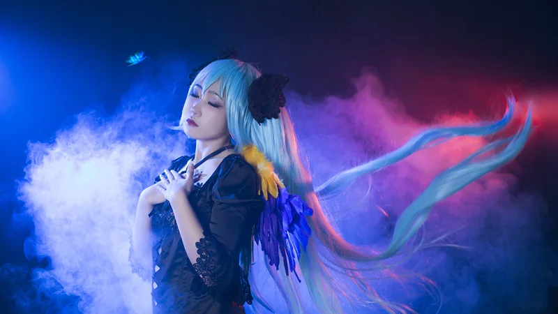 miku哥特装初音 COS写真