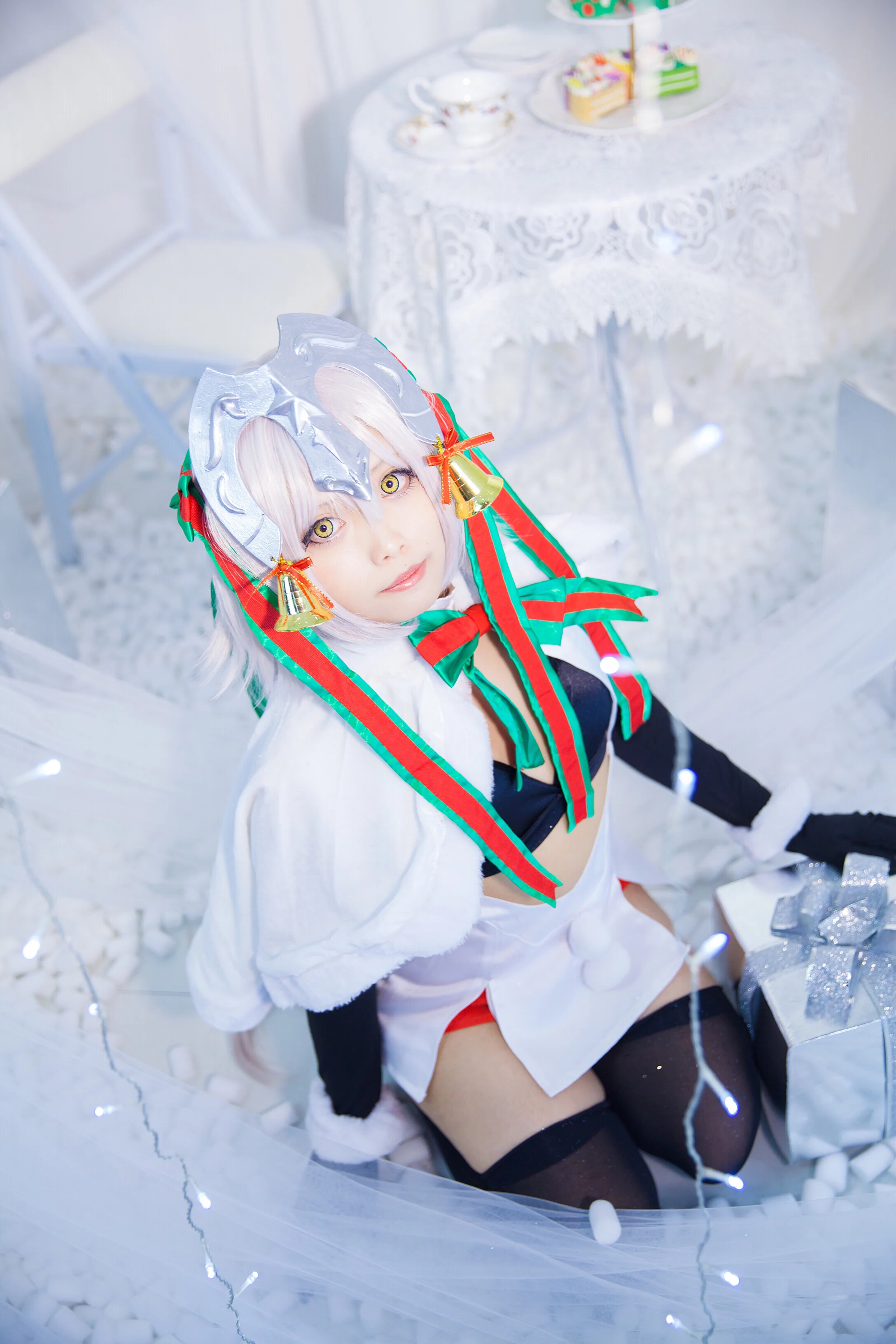 fate grand order 圣诞幼贞德lily COS写真