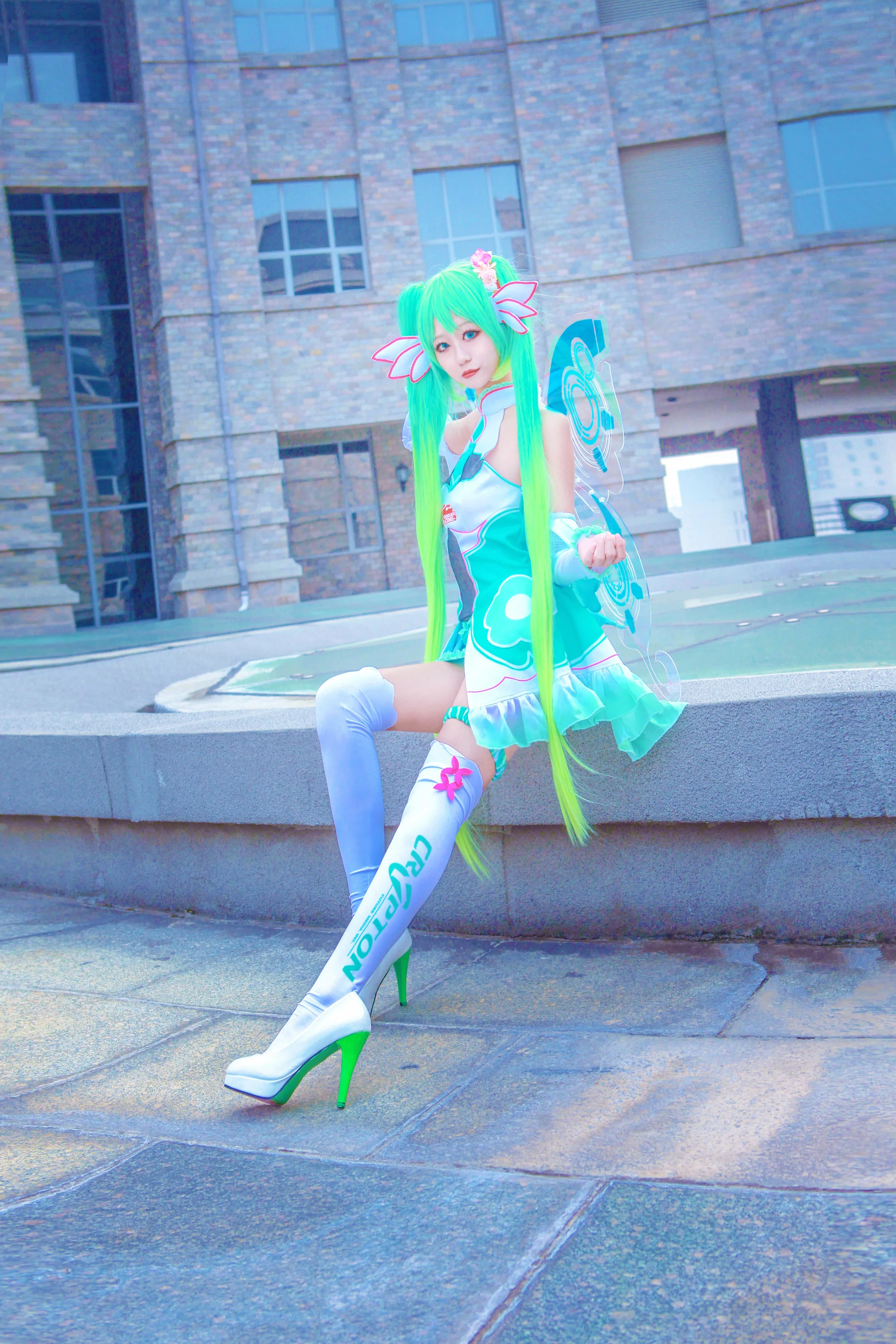 MIKU赛车娘COS写真