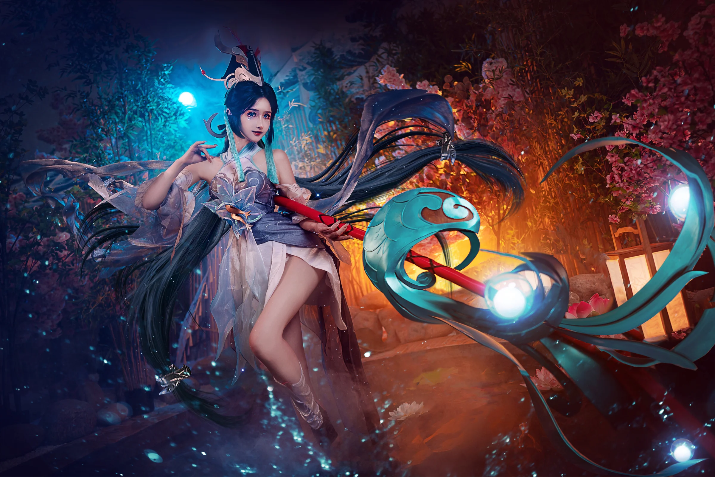 《王者荣耀》大乔白鹤梁神女COS写真