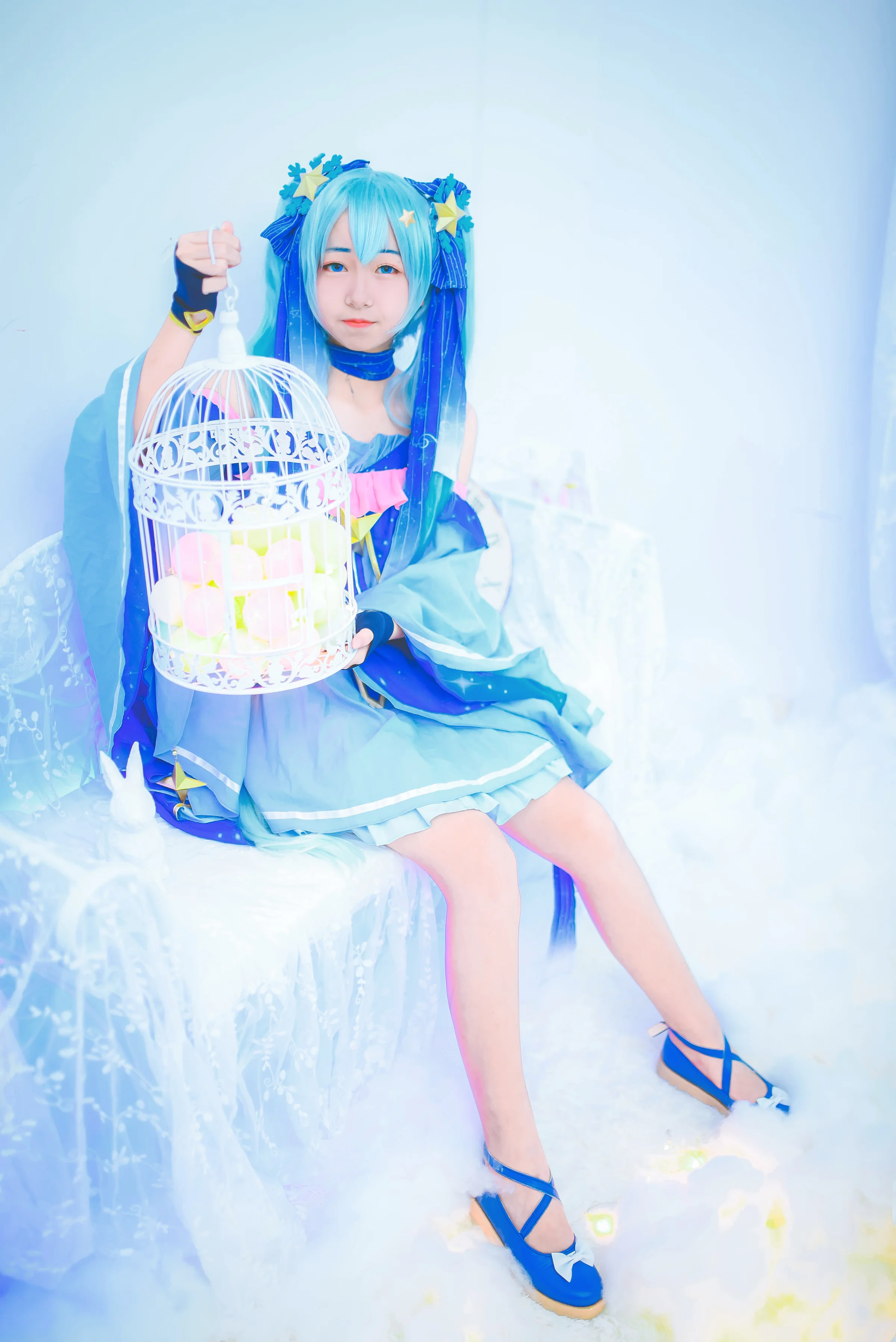 miku星与雪的公主COS写真