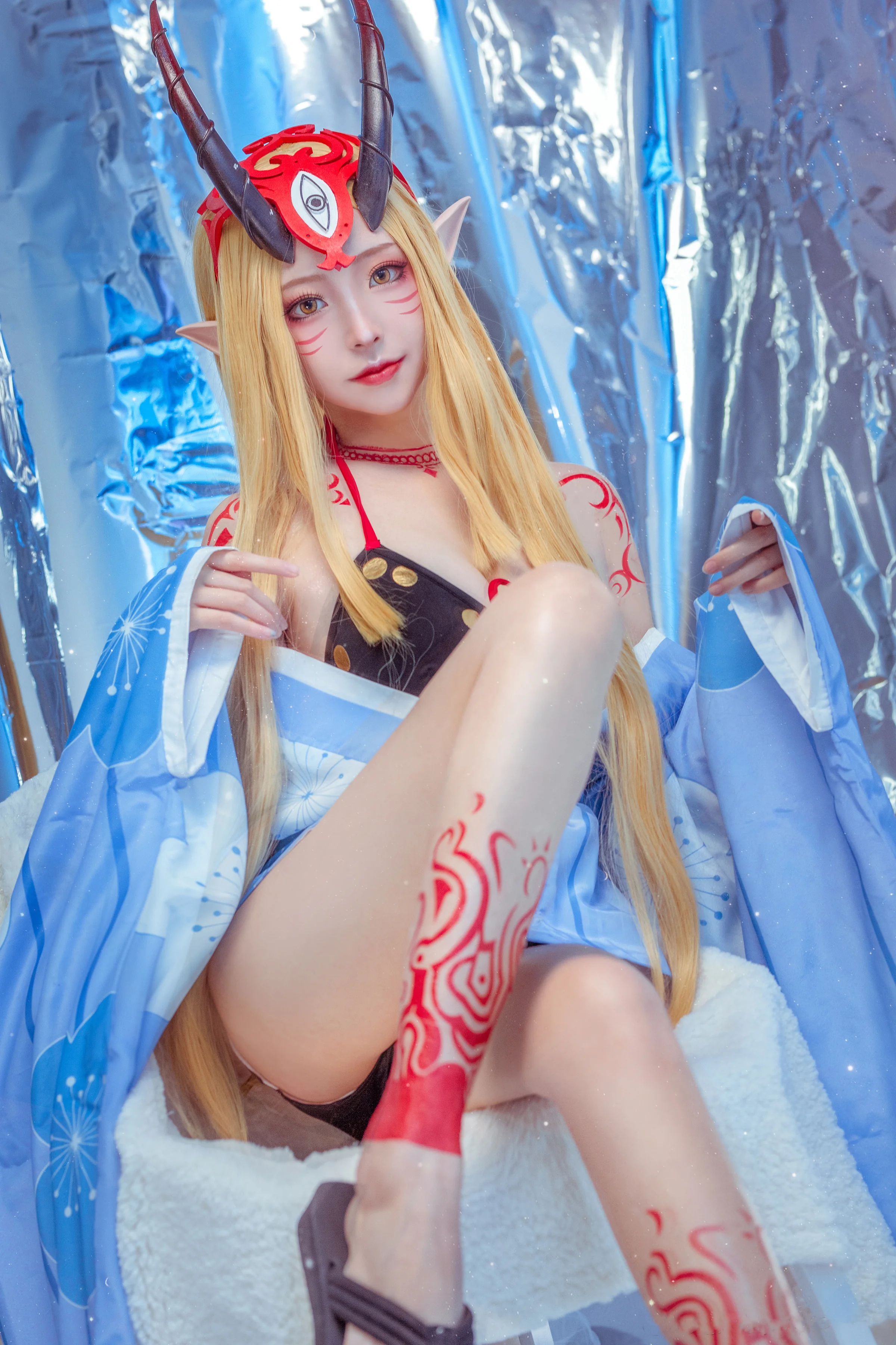 fate/grandorde茨木童子泳装COS写真