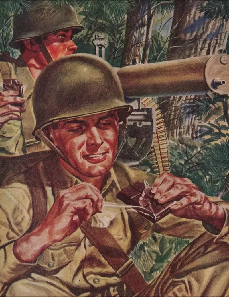 網友開箱1942年美國陸軍的軍用巧克力 設計的要求就是弄得不好吃？｜高清图片集