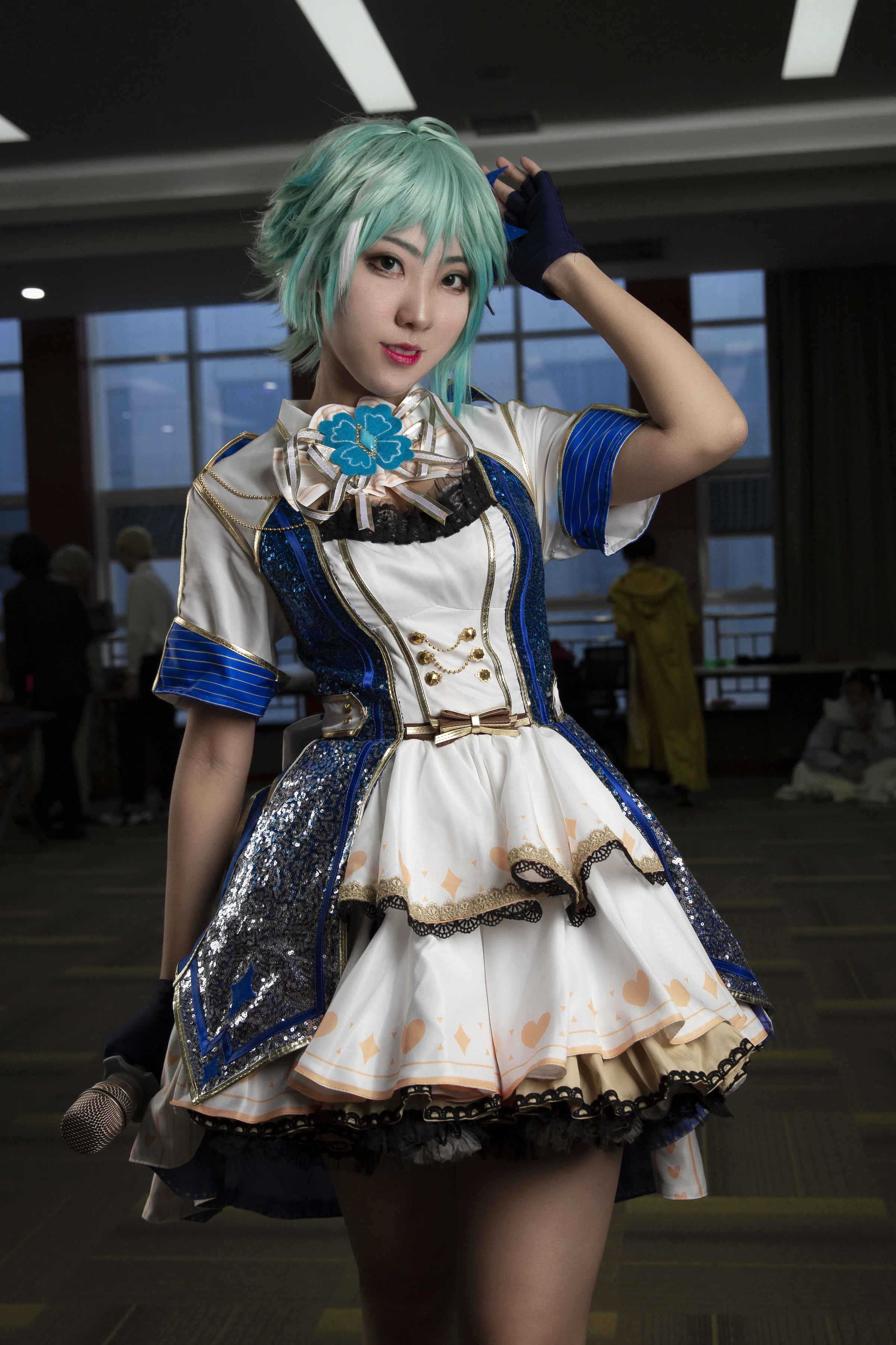 战斗吧歌姬！墨汐pre-star打歌服COS写真