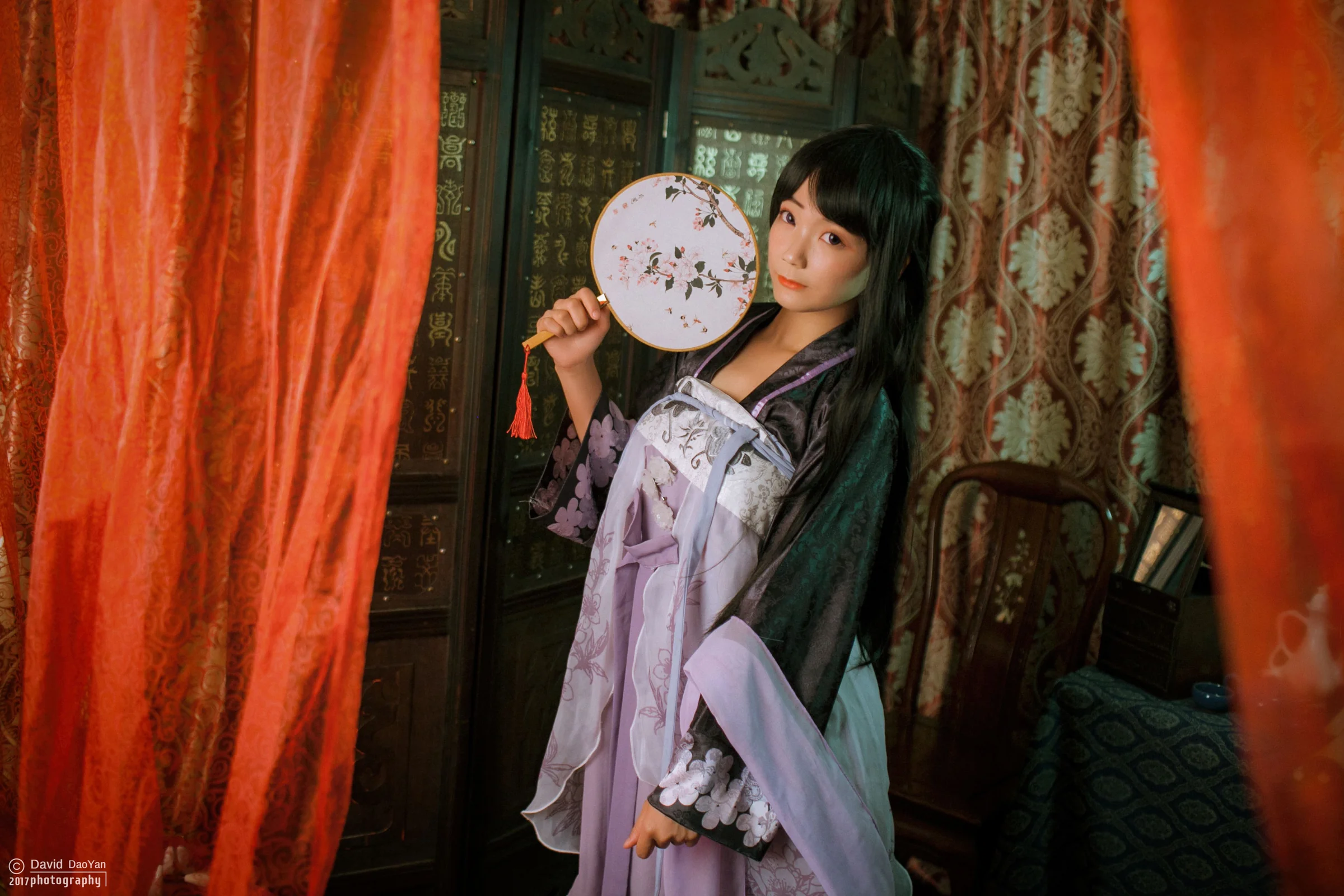剑网三万花同人汉服襦裙COS写真