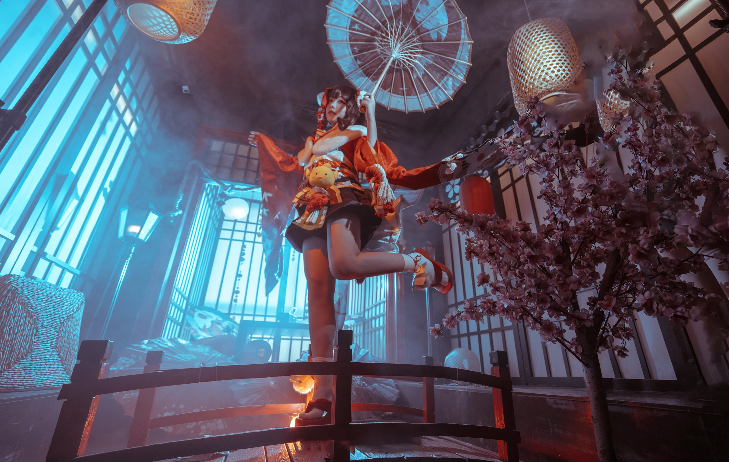 《阴阳师》神乐莺燕鸣樱皮肤COS写真
