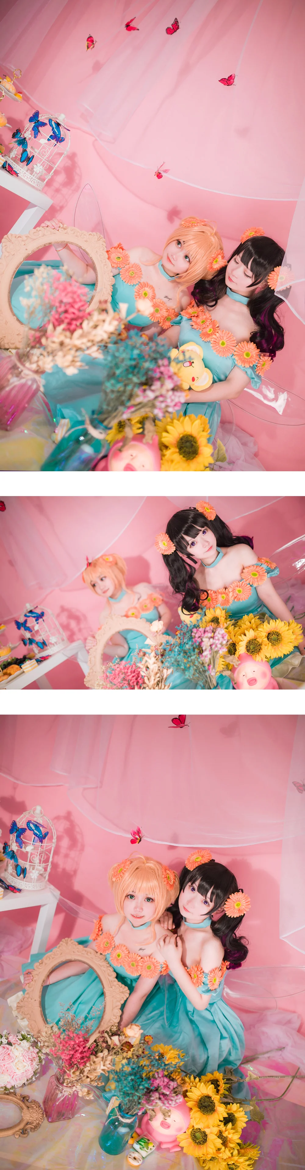 【 魔卡少女樱】向日葵插画知樱COS写真