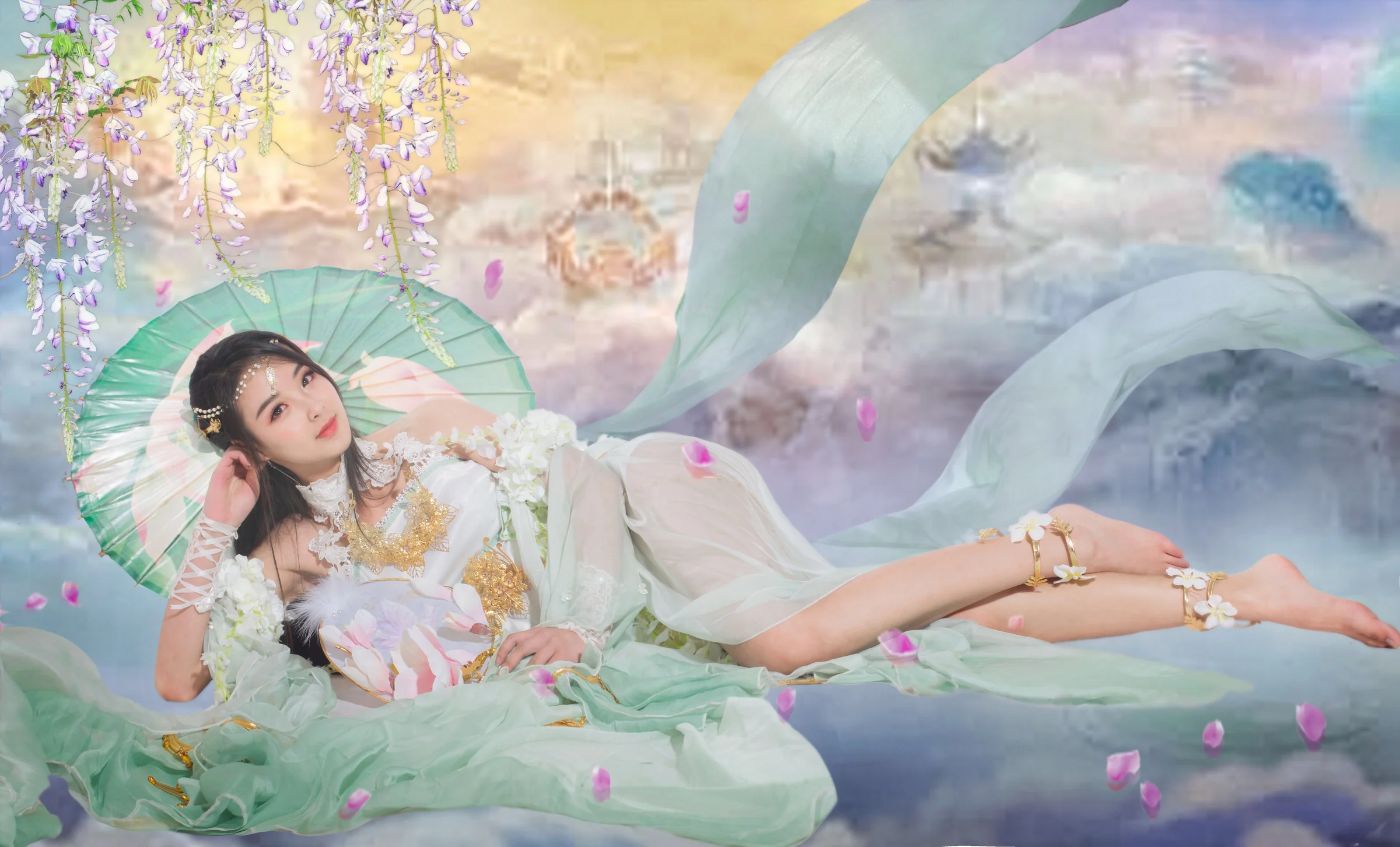 心王·陌上花COS写真陌上人如玉，花开世无双