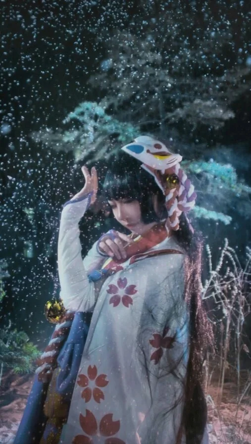 阴阳师手游 雪女月见之樱COS写真