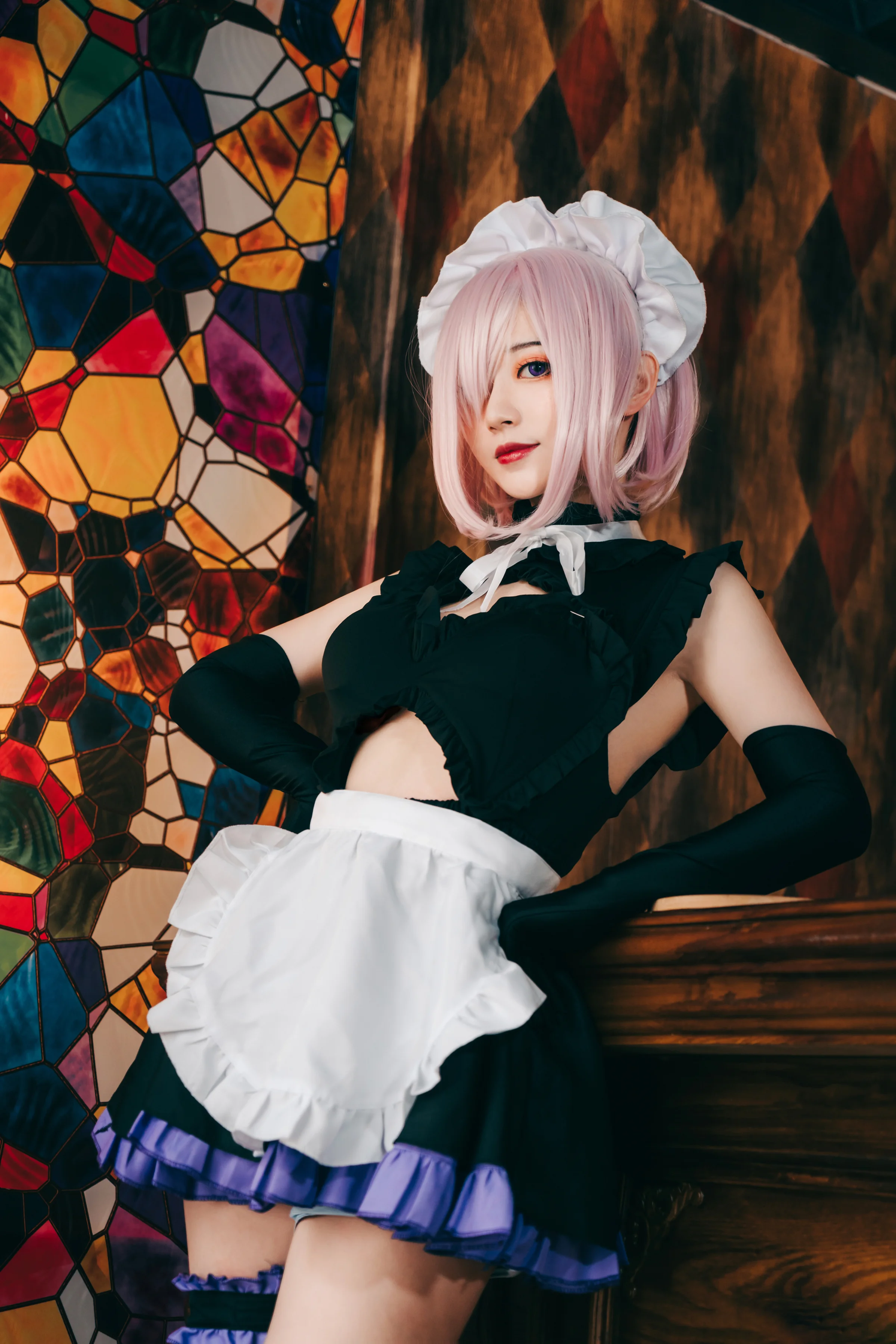玛修 女仆装COS写真